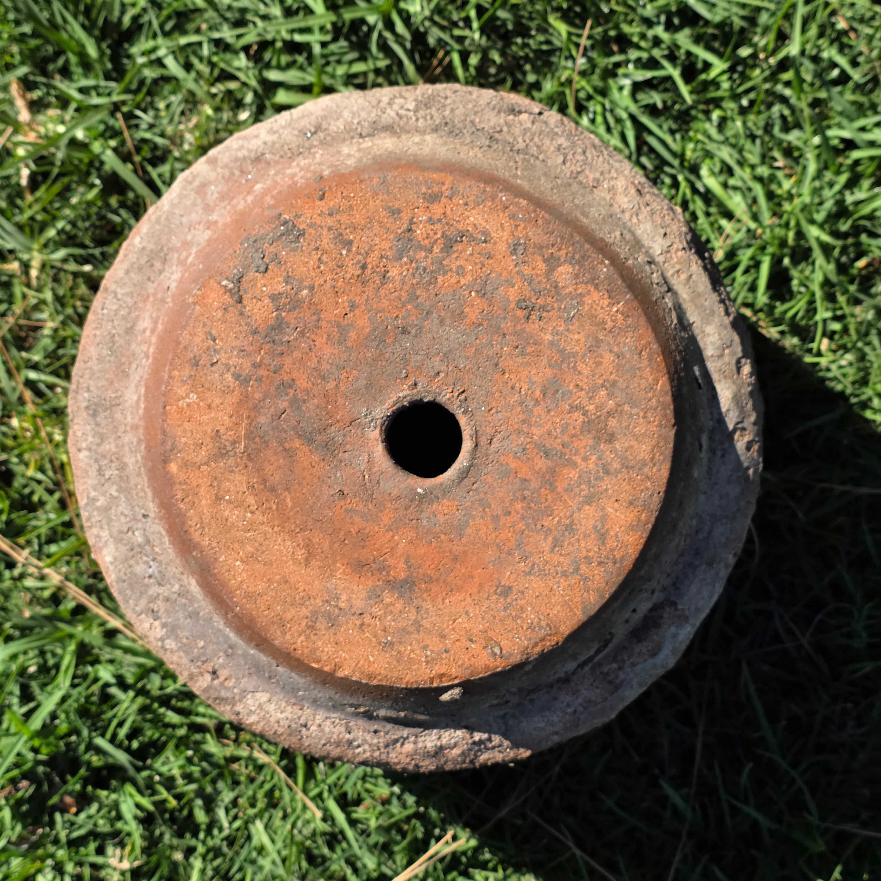 Vintage Mexican Terracotta Planter Rustic Wabi Sabi Primitive Clay Garden Pot10"