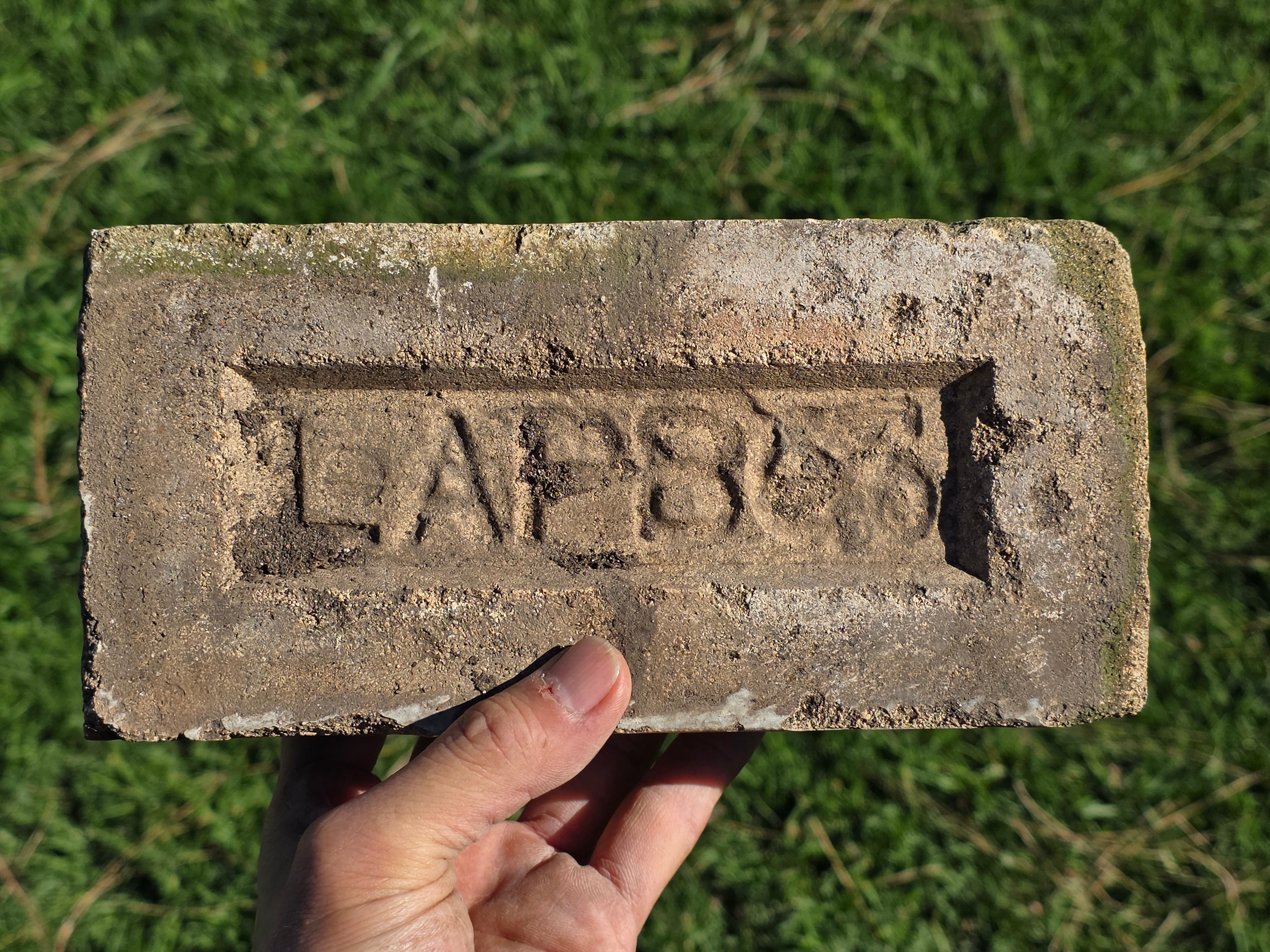 Antique LAPBCo Brick White Fire Clay Los Angeles Pressed Brick Co 1887-1926 5lb