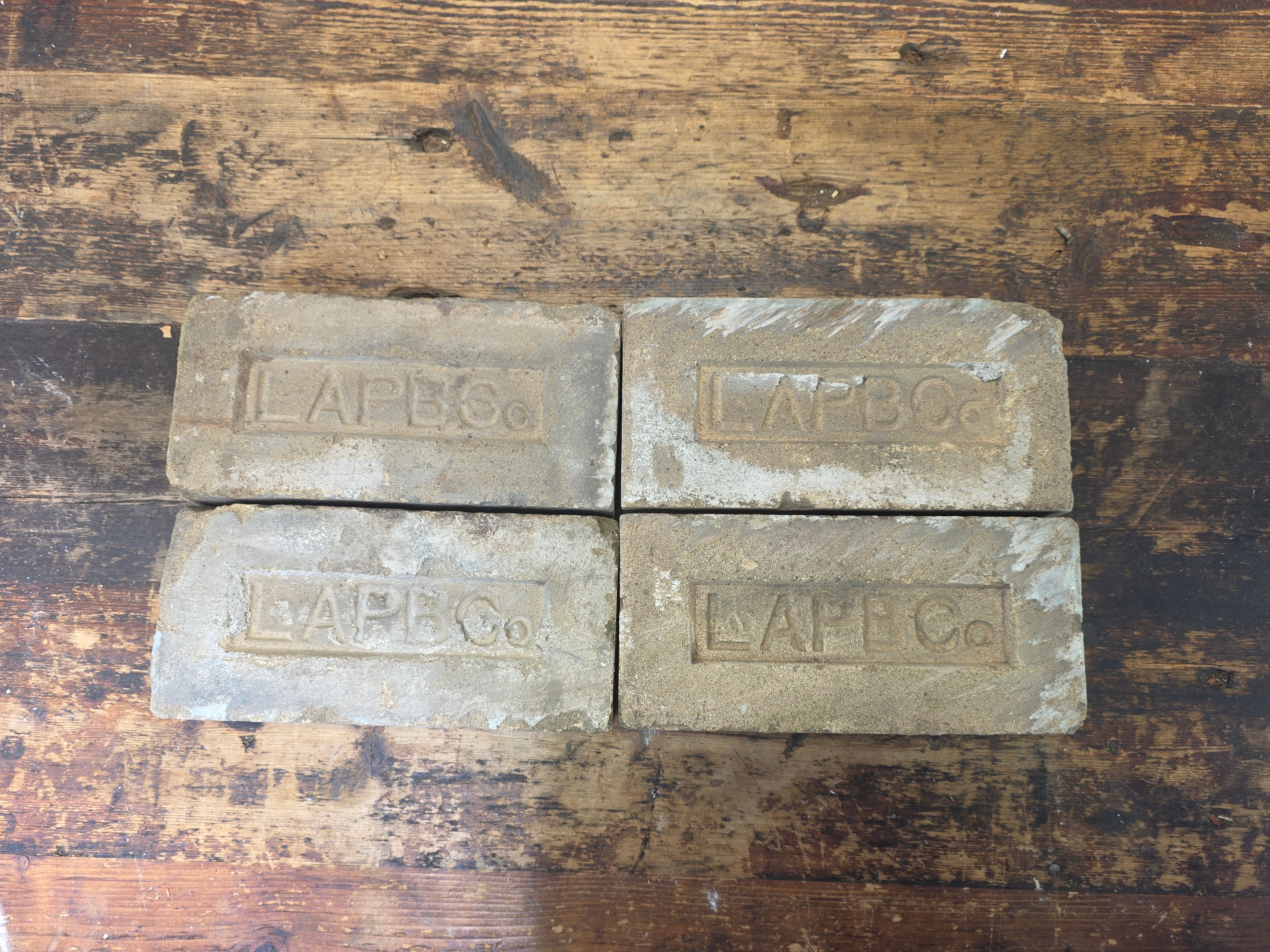 Antique LAPBCo Brick White Fire Clay Los Angeles Pressed Brick Co 1887-1926 5lb