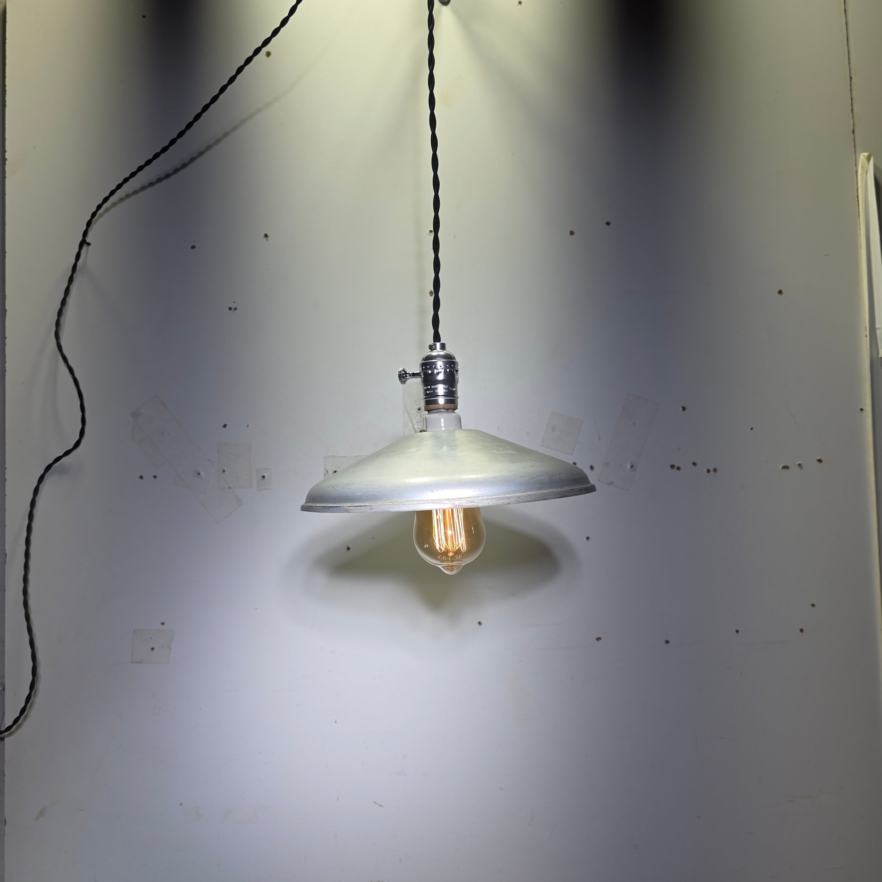 10” Vintage Industrial Aluminum Pendant Light Porcelain Socket Custom Loft Lamp