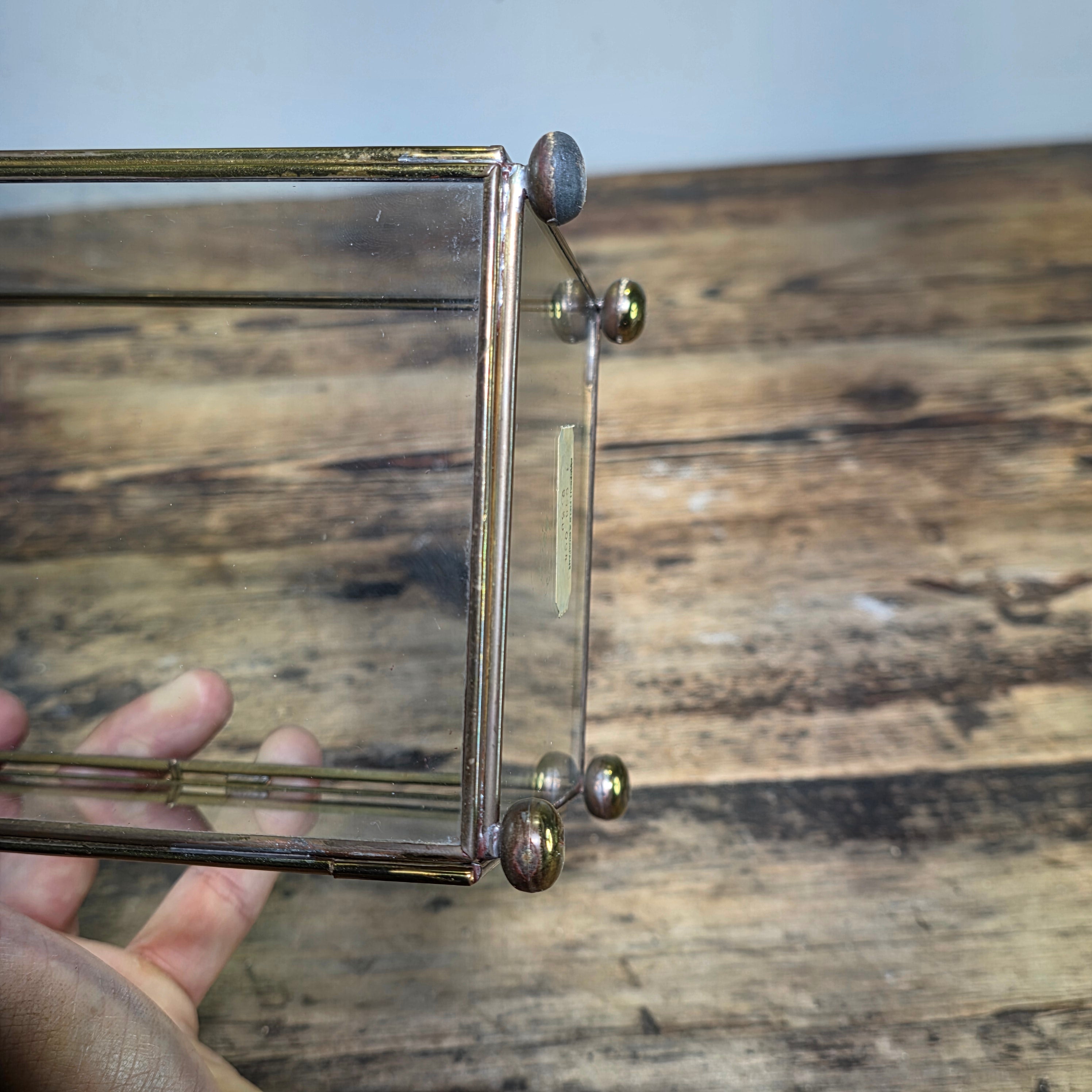 Vintage Marshall Field & Co Brass Glass Display Case Curio Box Terrarium AS-IS