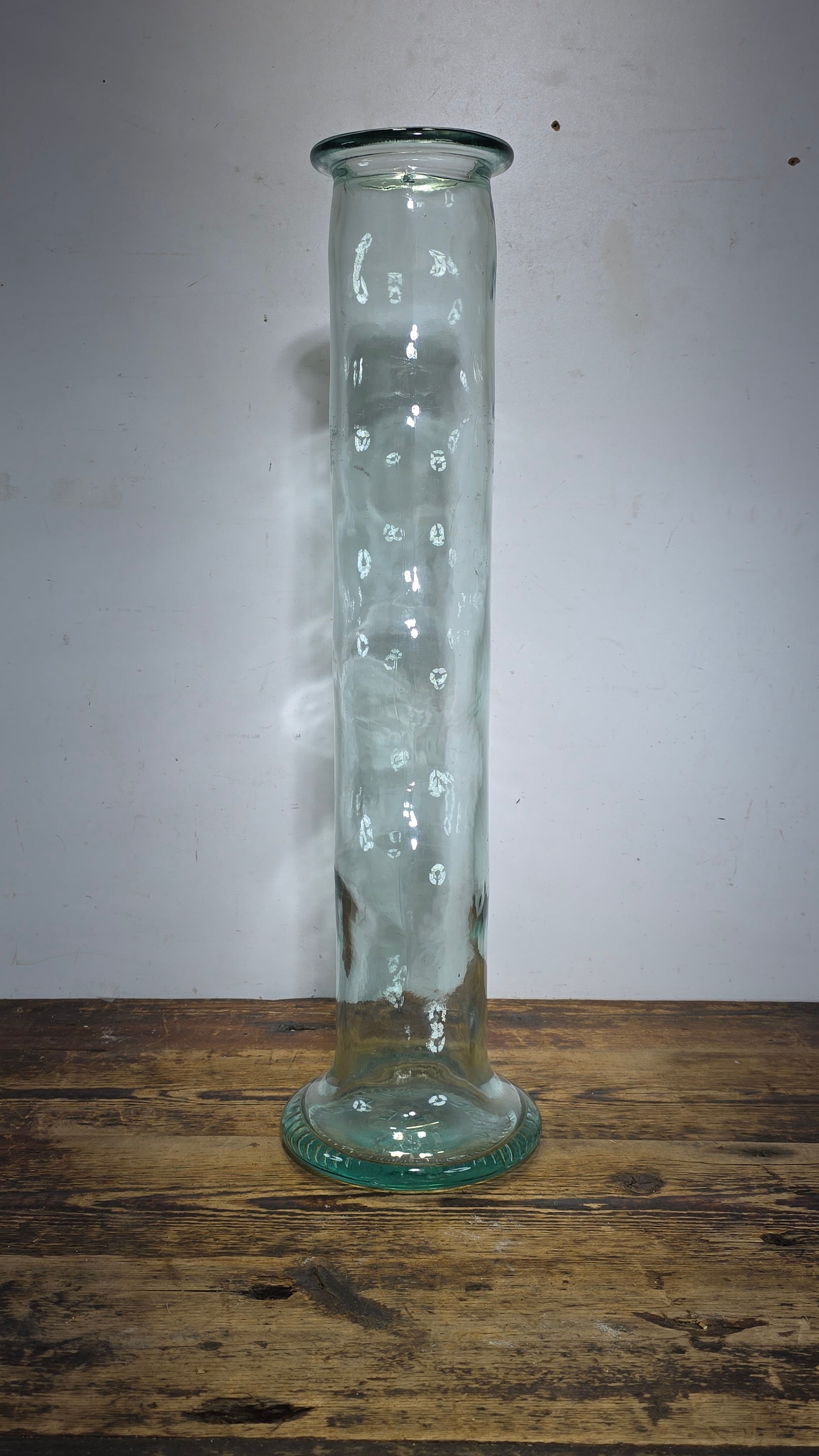 Vintage Vetreria Etrusca Italy Tall Twist Glass Floor Vase 23" SVE Recycled