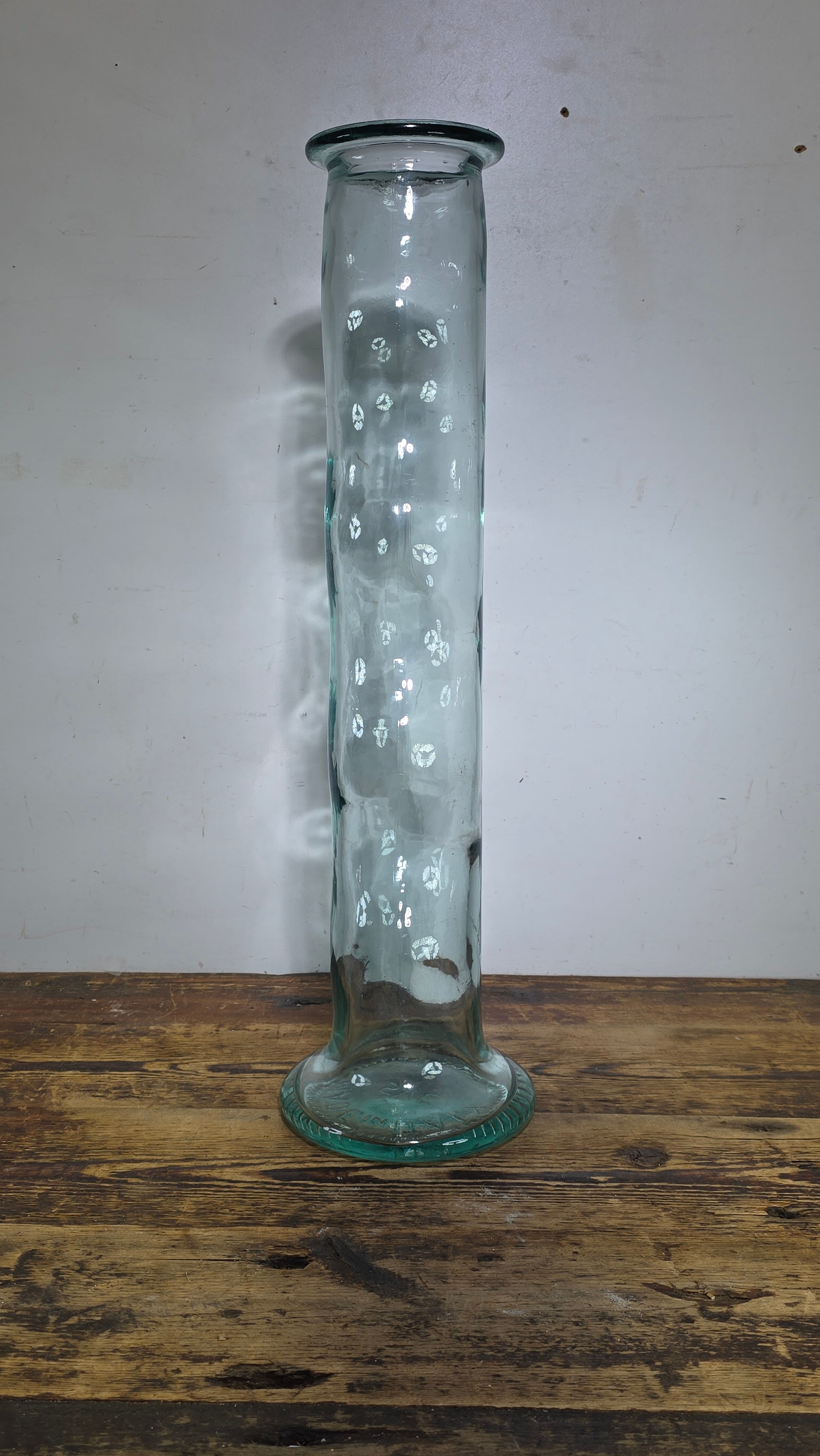 Vintage Vetreria Etrusca Italy Tall Twist Glass Floor Vase 23" SVE Recycled