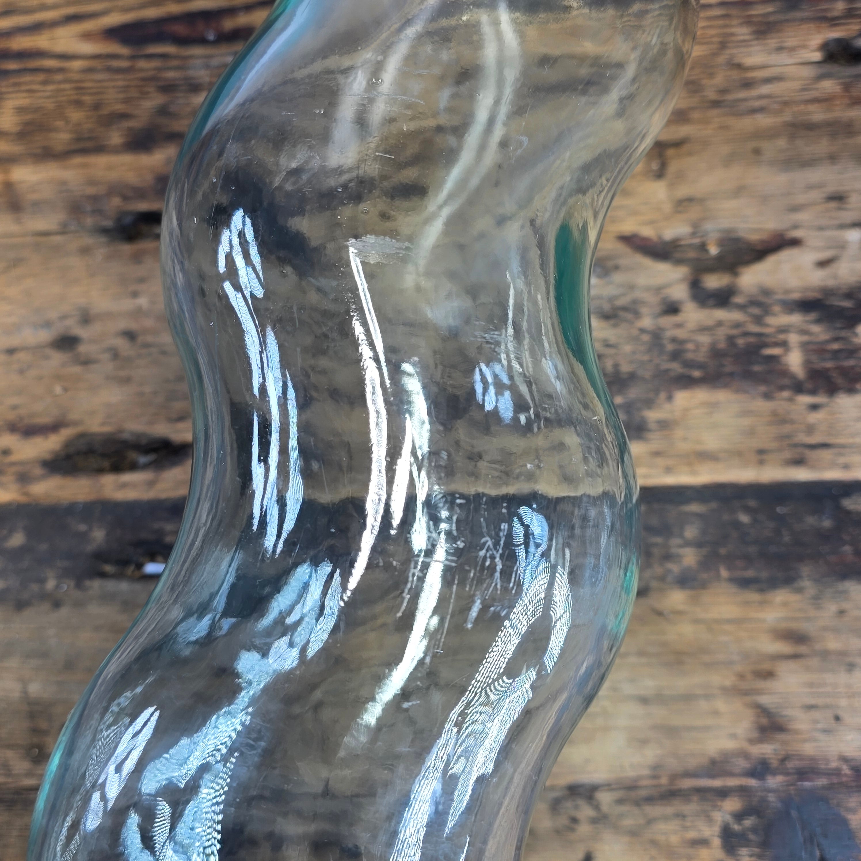 Vintage Vetreria Etrusca Italy Tall Twist Glass Floor Vase 23" SVE Recycled