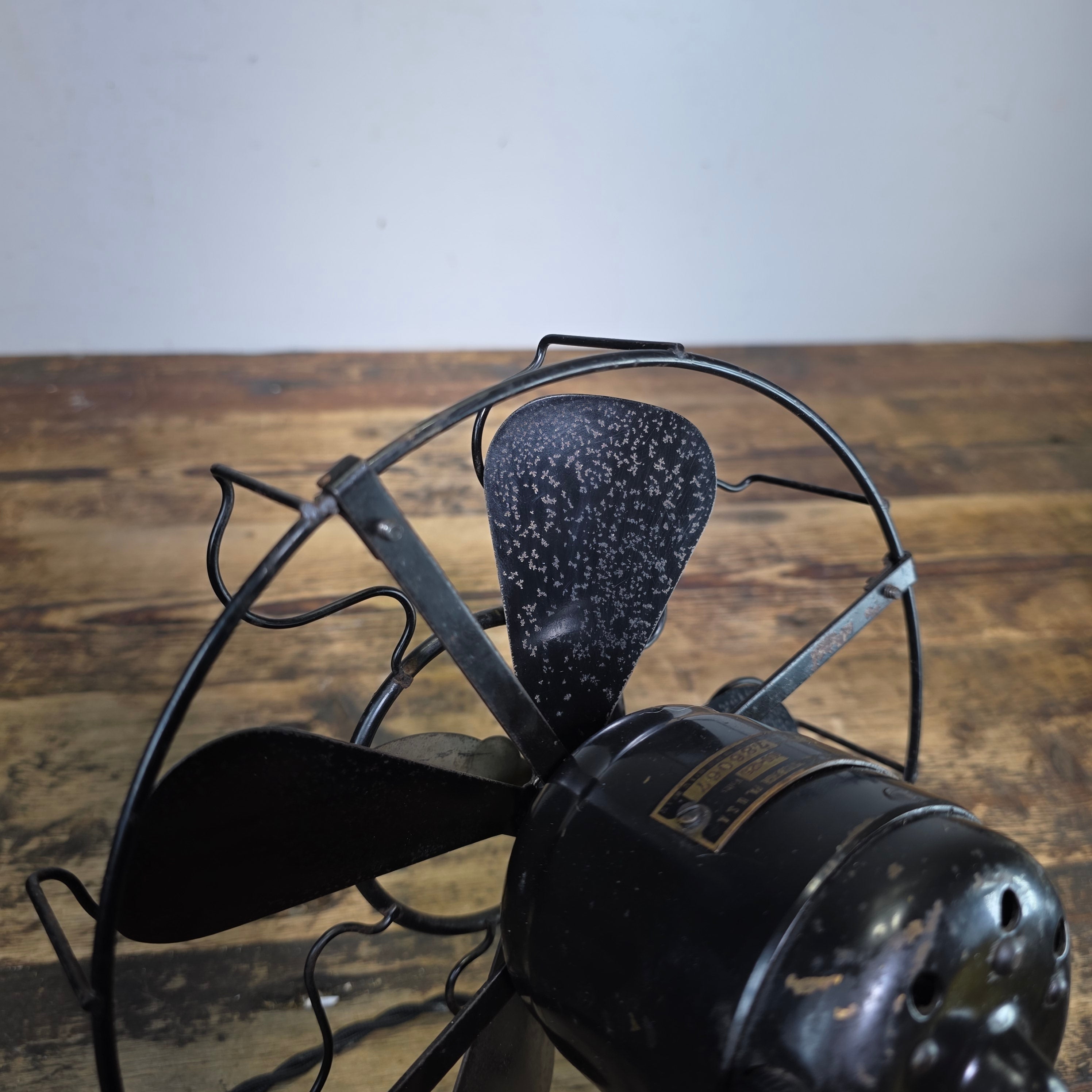 RARE Westinghouse 98926 B Whirlwind Fan Black S-Cage Antique 1910s 8" WORKS