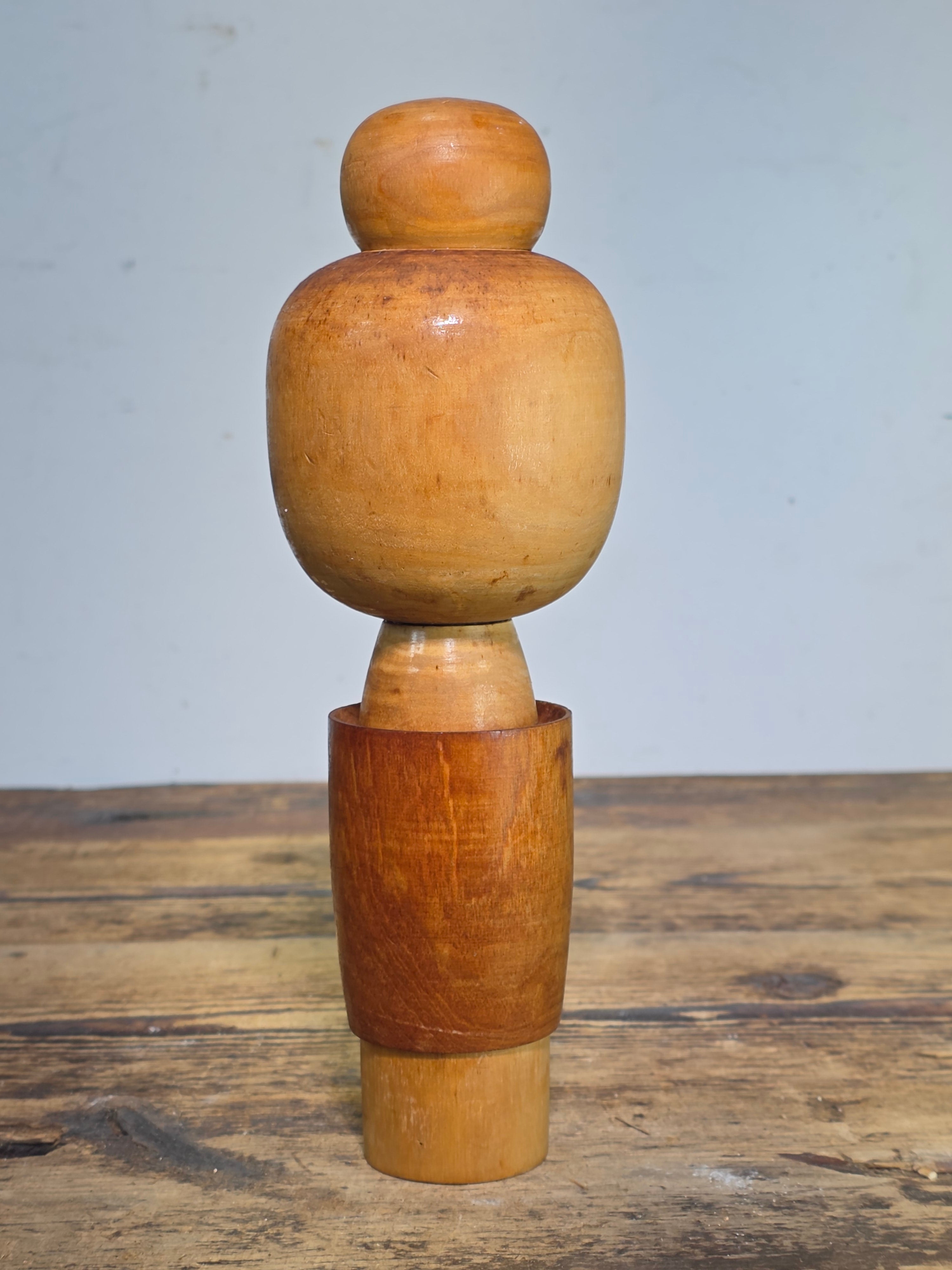 Vintage Masami Miyajima Sosaku Kokeshi Signed Disciple of Muhitsu Miyajima 9.5"