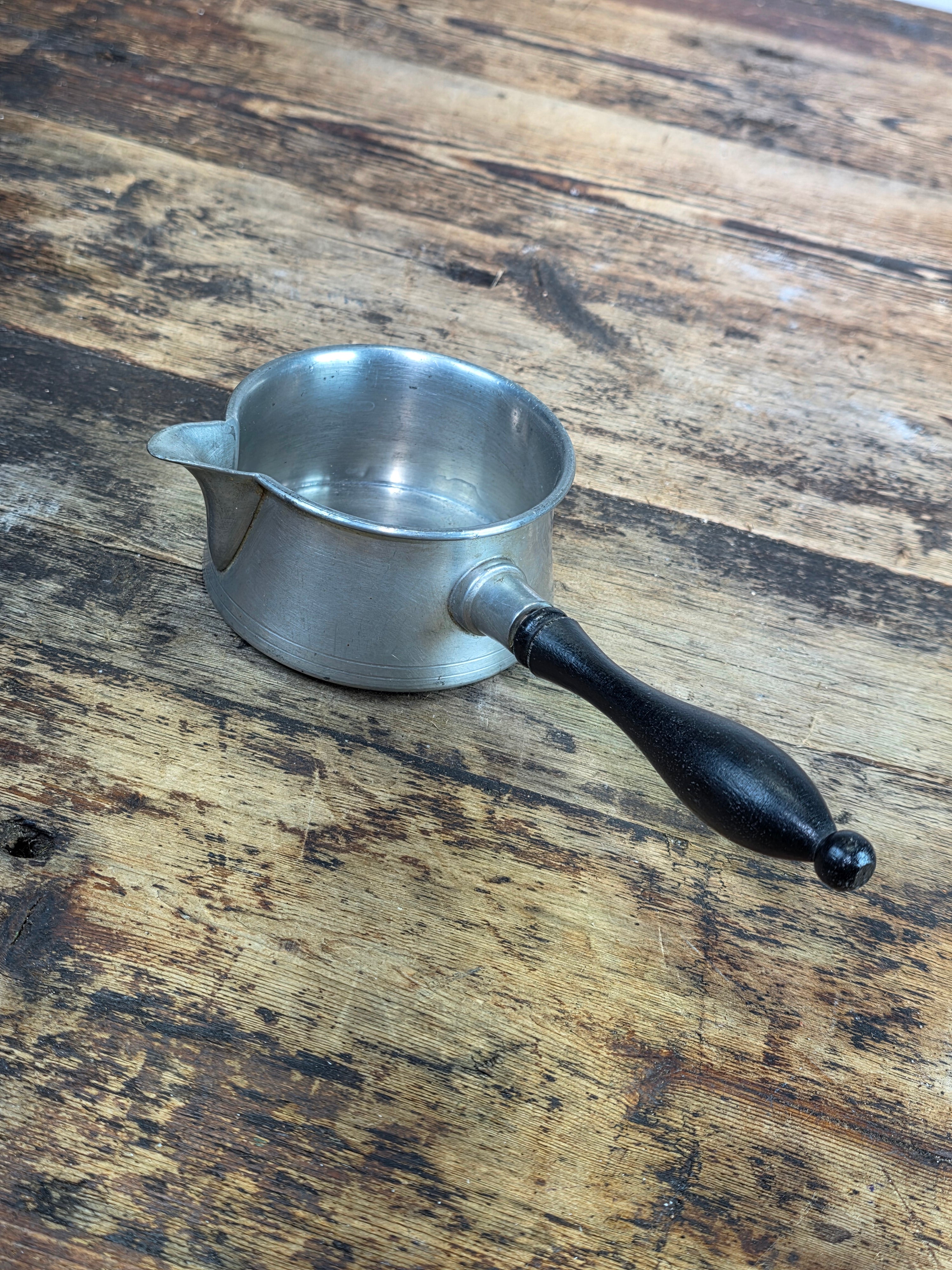 Vintage Woodbury Pewters Pipkin Sauce Pan ATC Hallmark American Pewter Guild 10oz