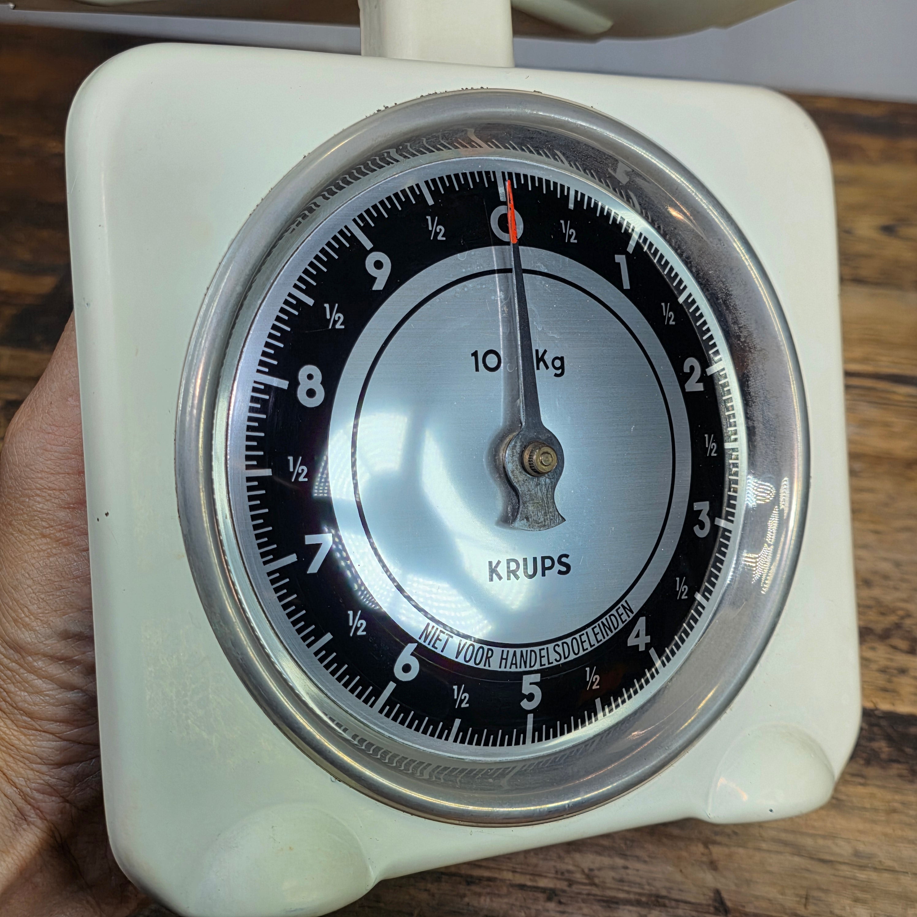 Vintage KRUPS Kitchen Scale 10kg White Matte Metal Made in Ireland German Design