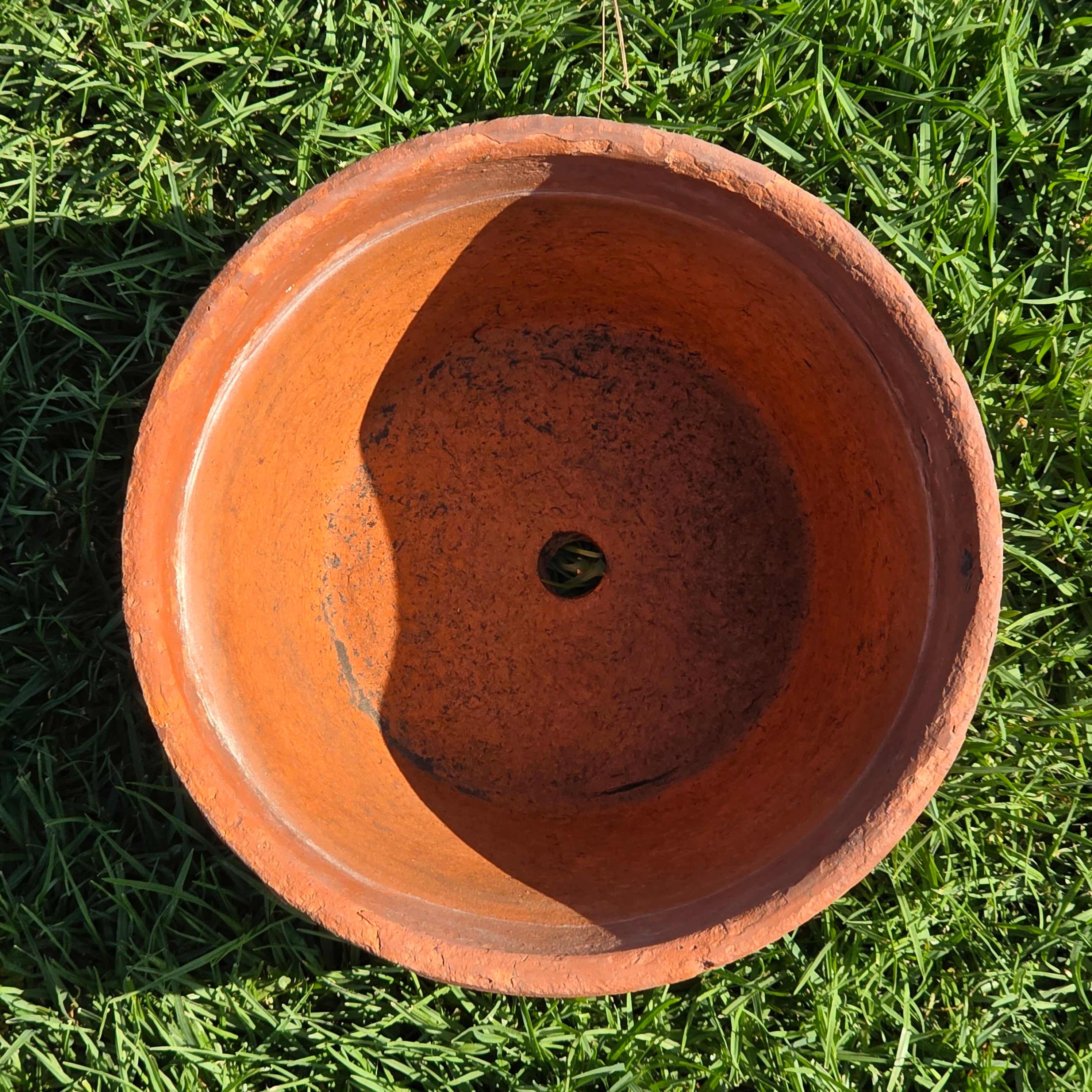Antique Bauer Pottery Los Angeles Terracotta Planter 9" Scalloped Rim Garden Pot