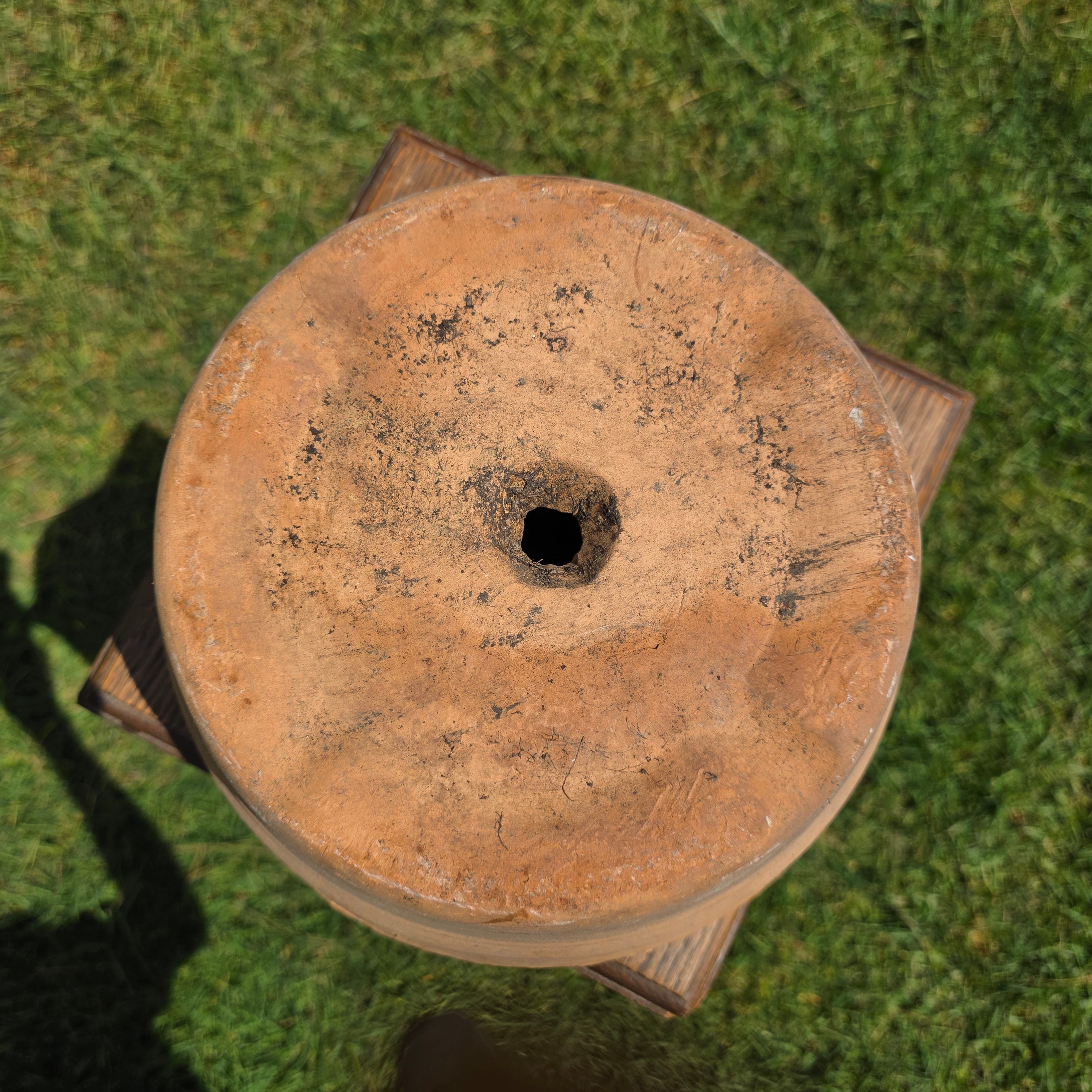 Vintage Italian Terracotta Planter Hand Turned Pottery Rustic Garden Pot 11"