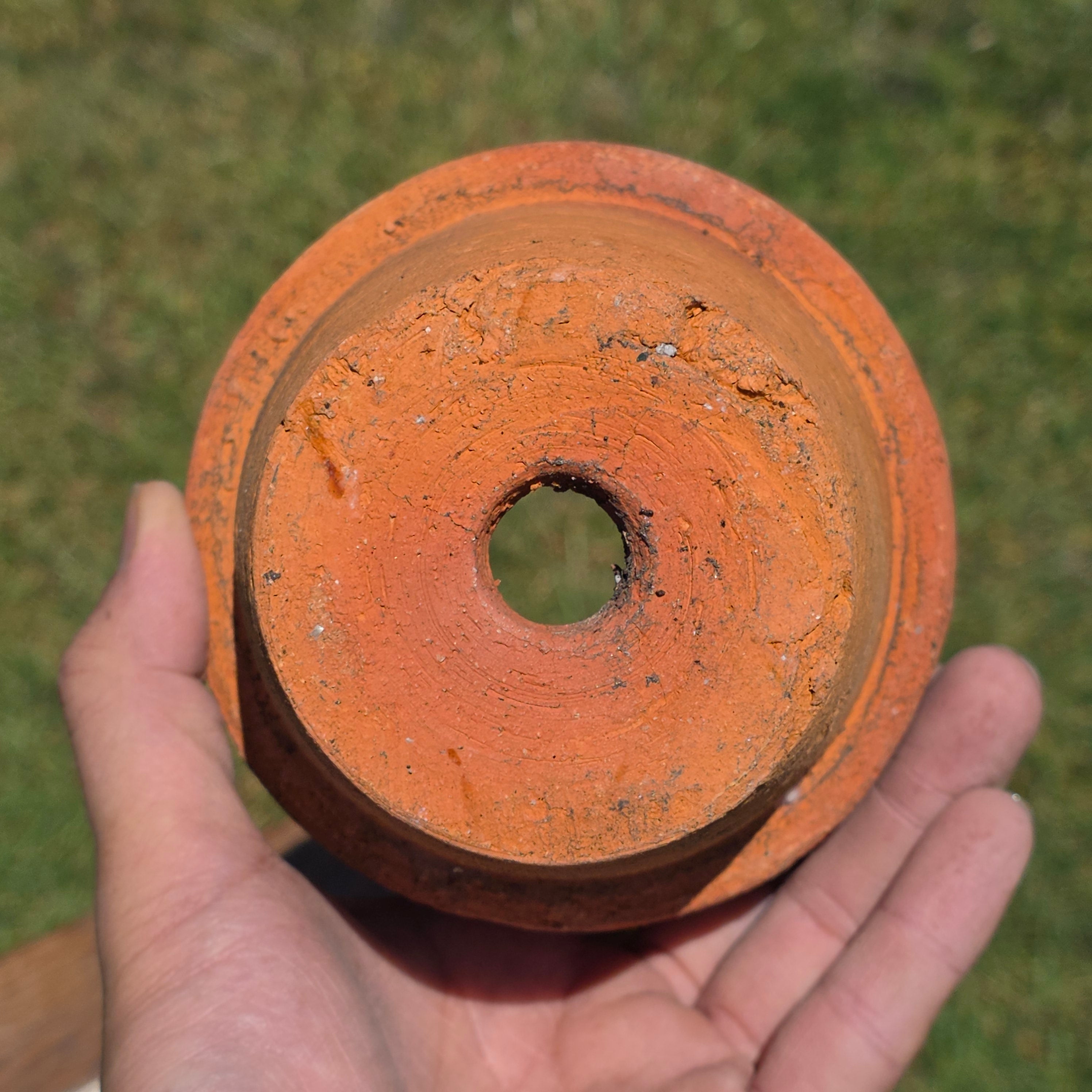 Vintage Italian Terracotta Planter Pot High Fired Heavy Clay 4.5" Garden Italy