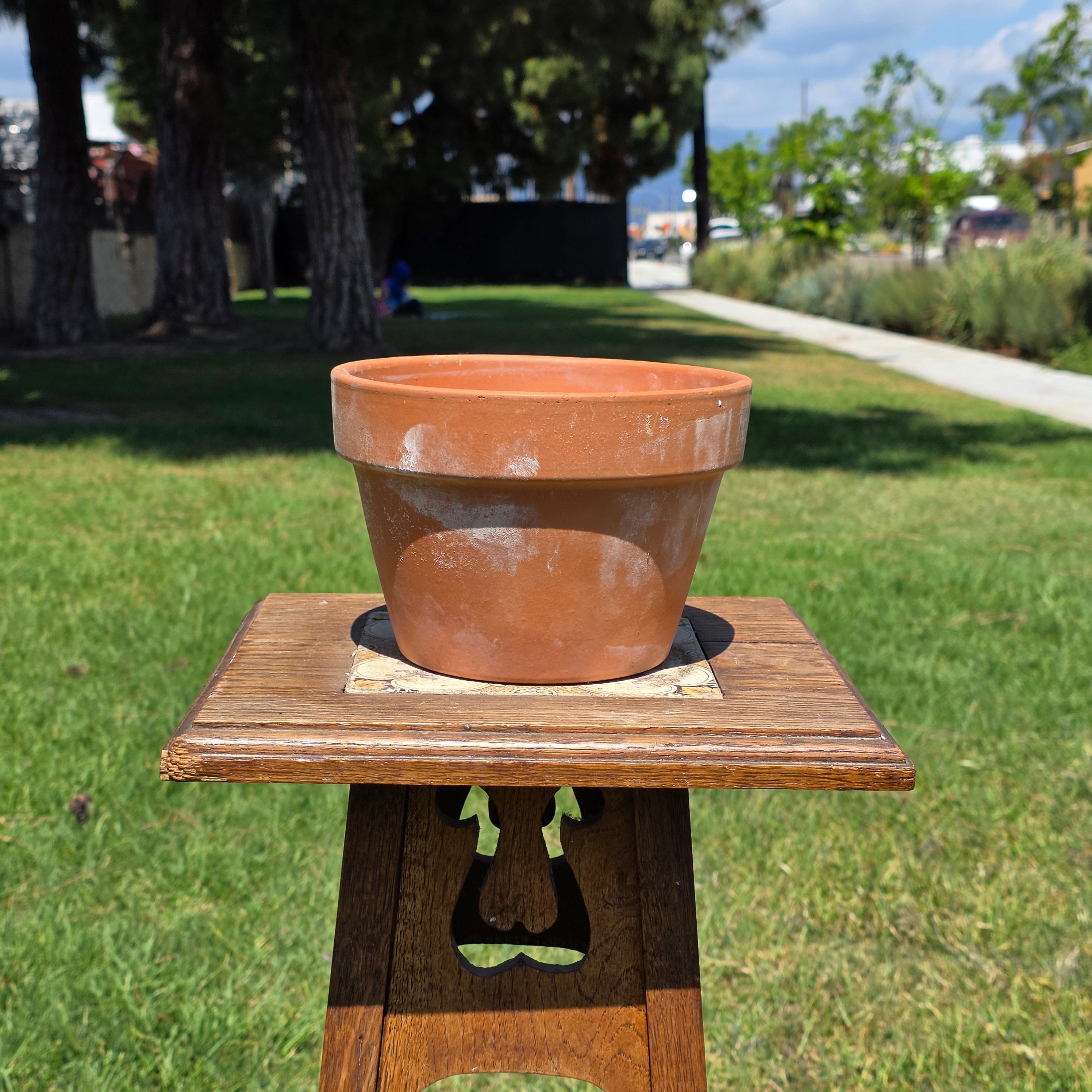 Vintage Italian Terracotta Azalea Pot Mezzo Vaso 7" Made in Italy Planter Garden