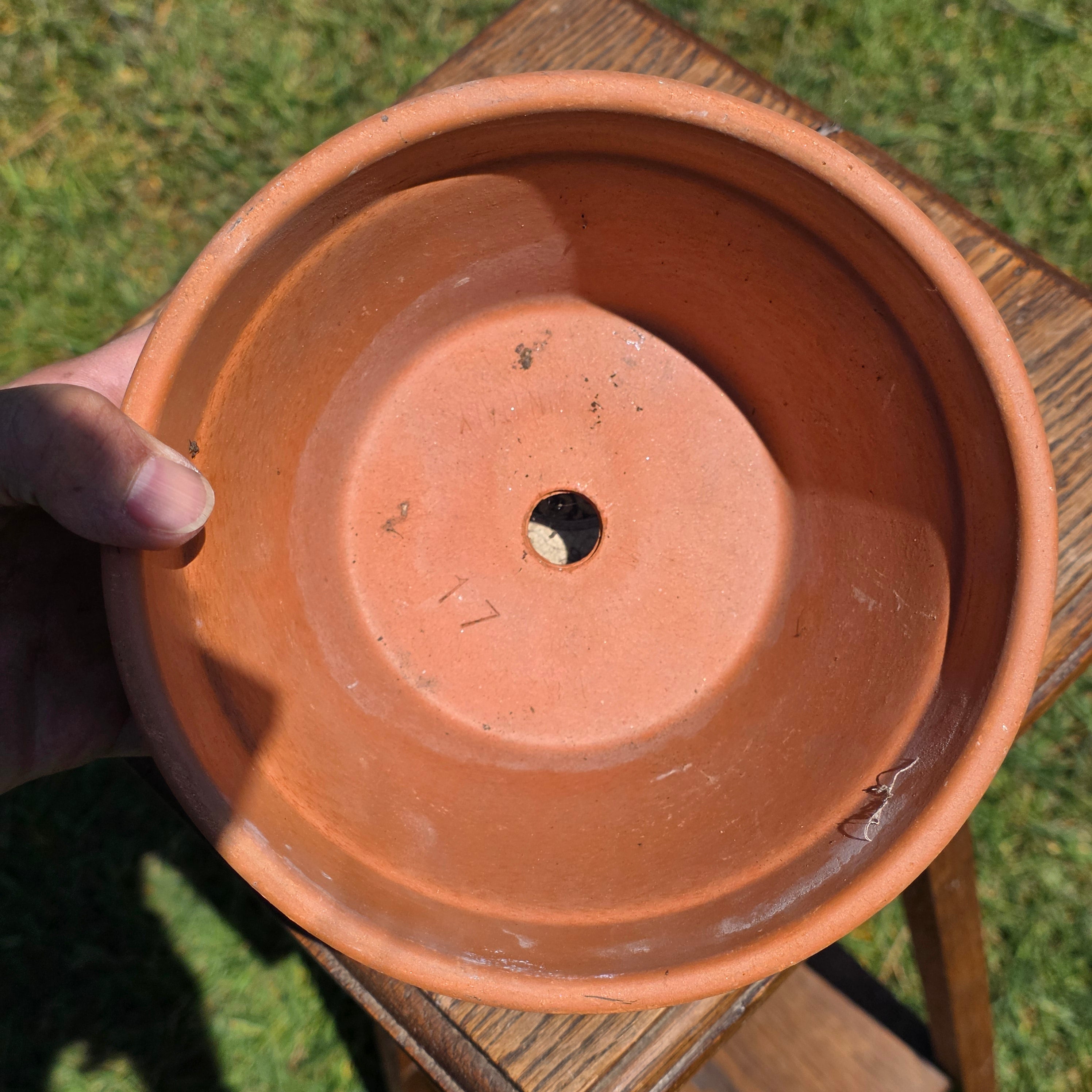 Vintage Italian Terracotta Azalea Pot Mezzo Vaso 7" Made in Italy Planter Garden