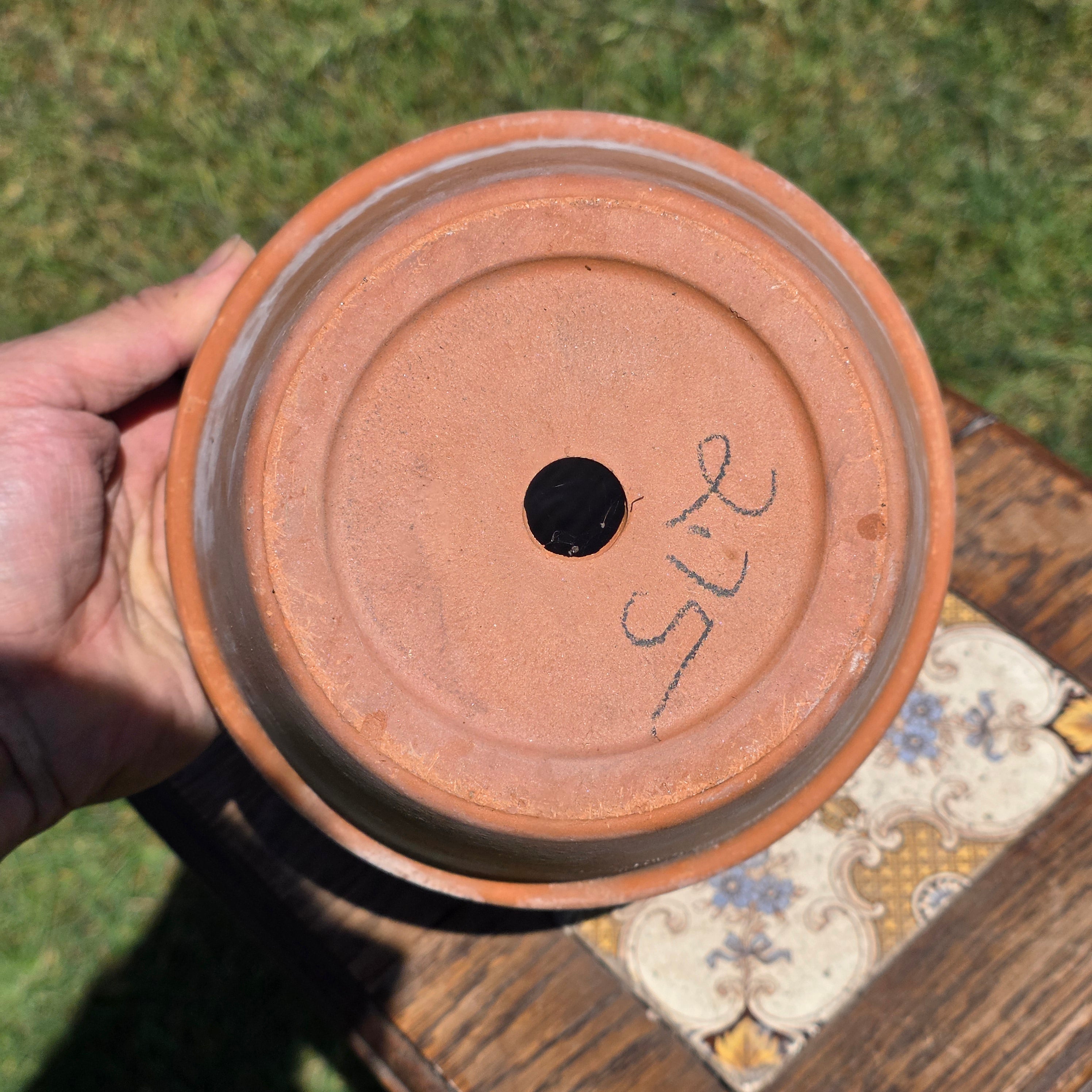 Vintage Italian Terracotta Azalea Pot Mezzo Vaso 7" Made in Italy Planter Garden
