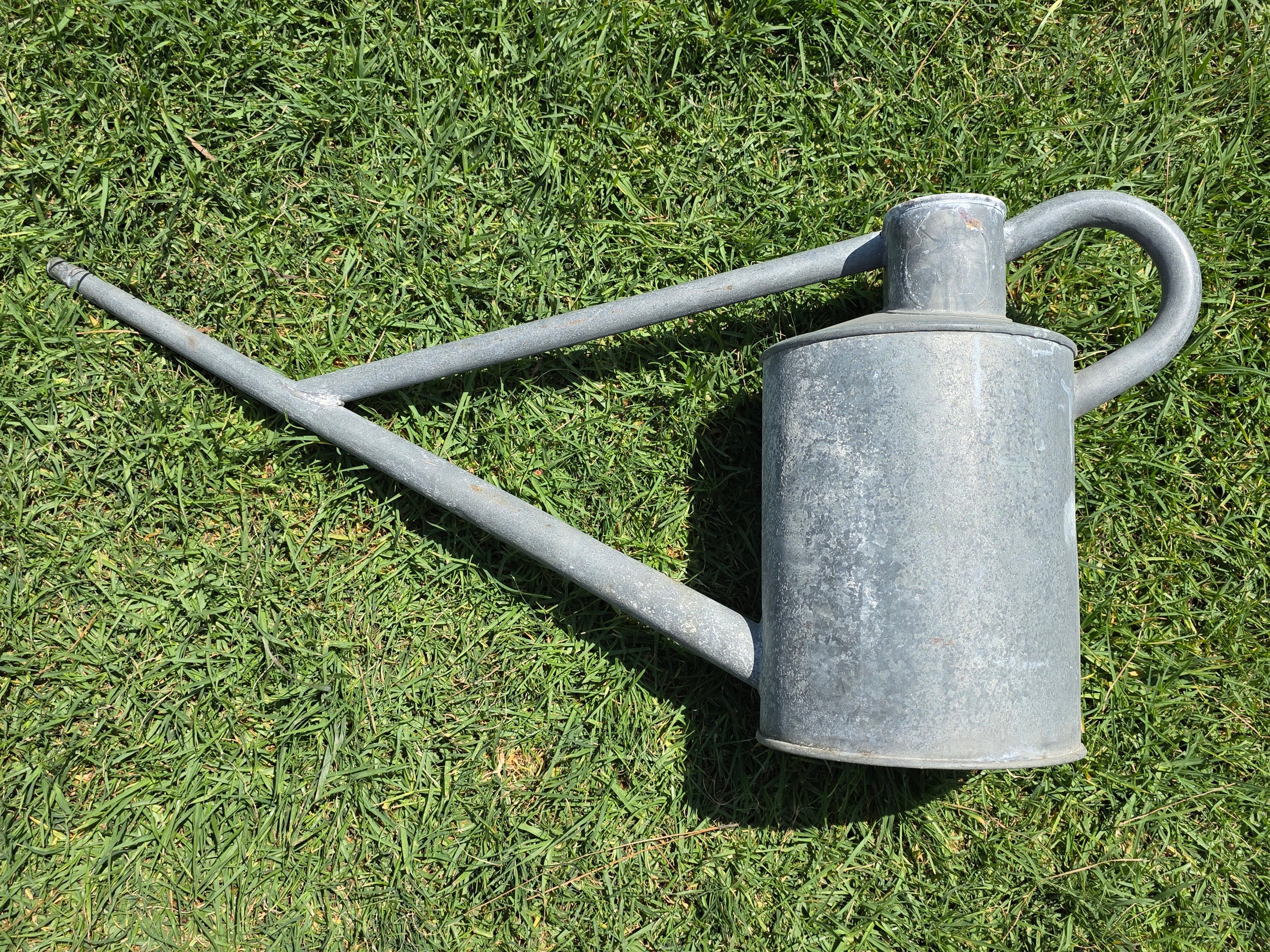 Vintage Haws Long Reach Watering Can Galvanized Steel 2 Gal England Garden