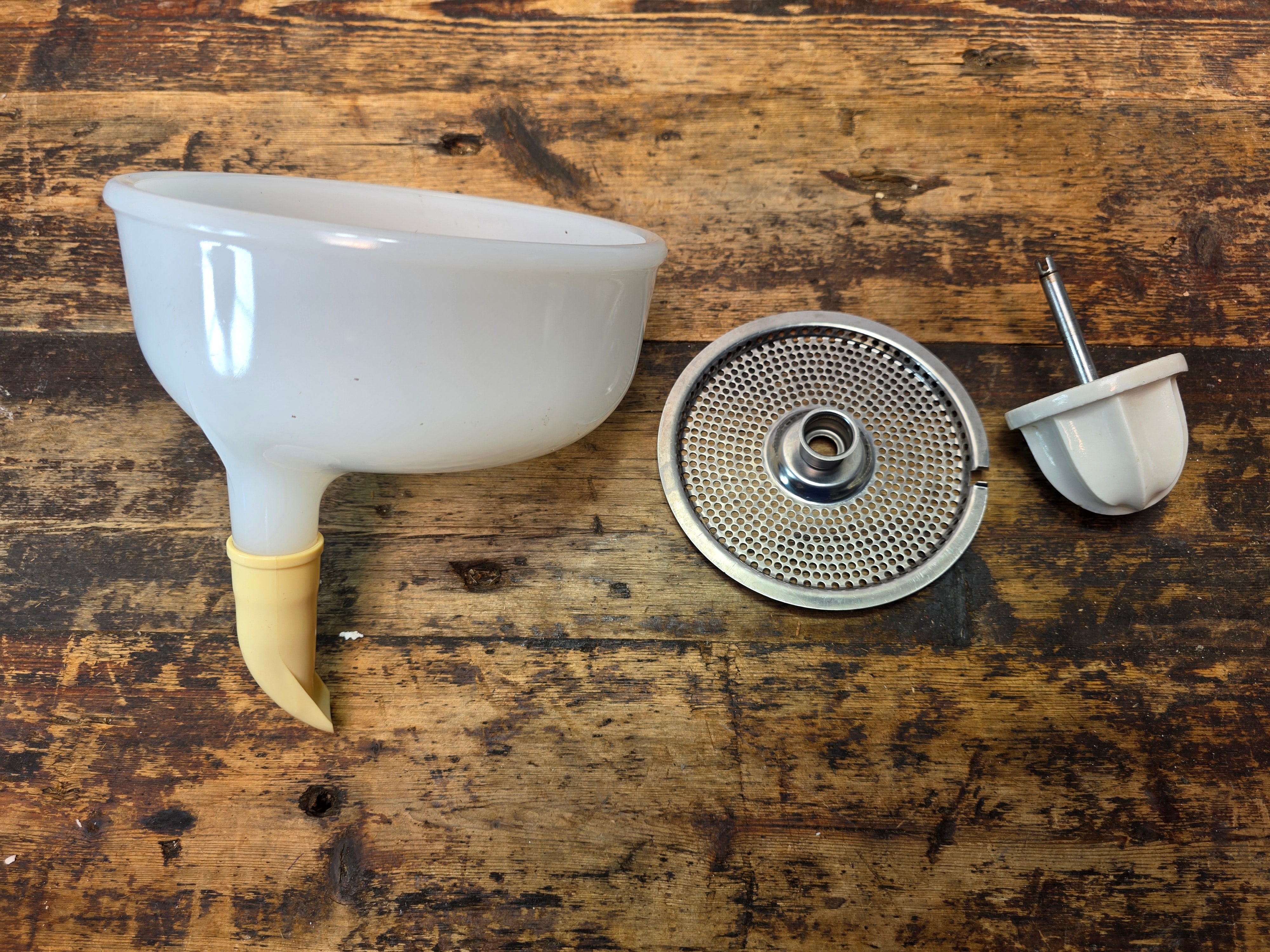 Vintage Sunbeam Mixmaster Model 10 White MCM Stand Mixer Blender Juicer Chopper
