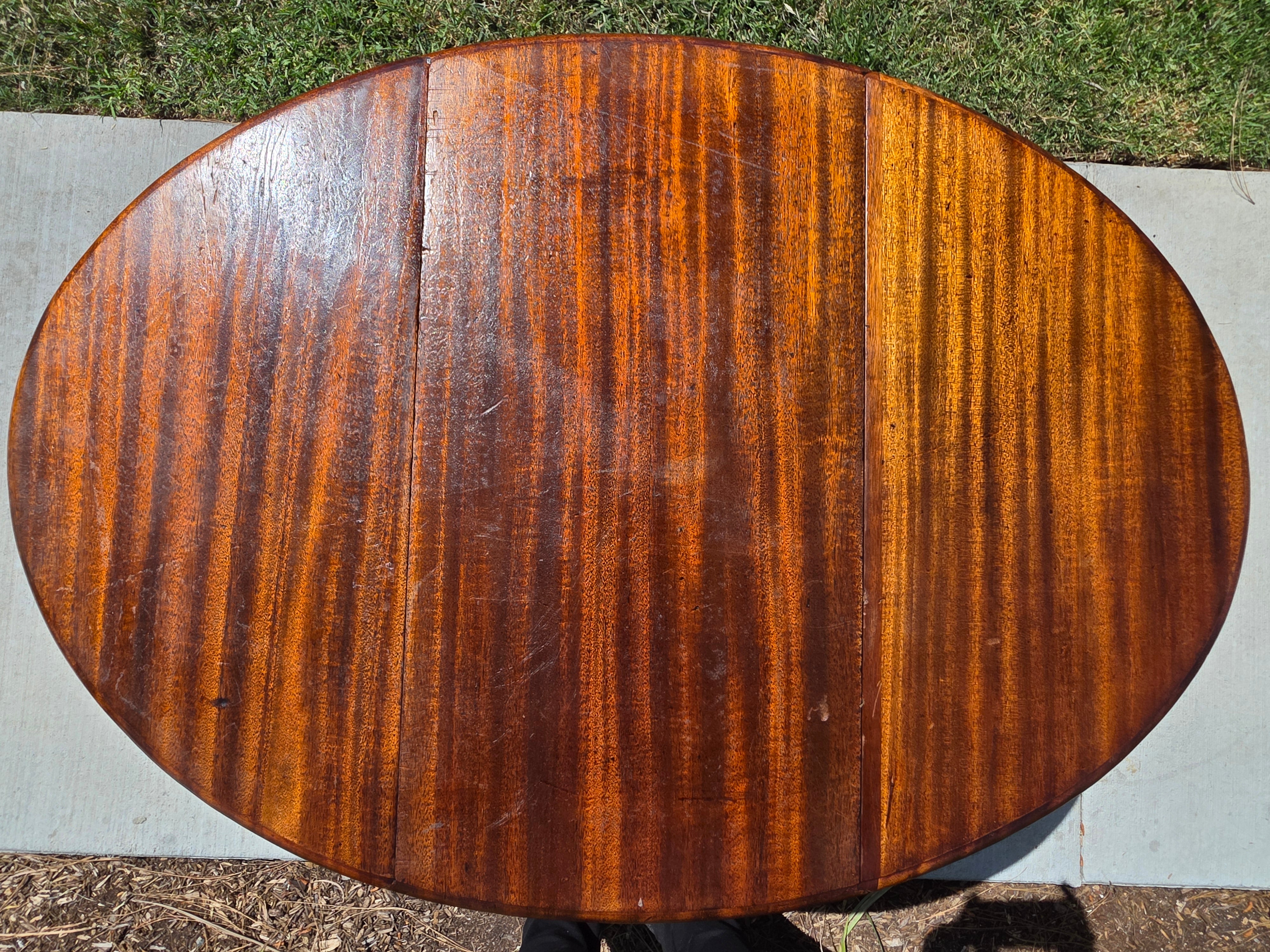 Vintage Barley Twist Gateleg Table Small Drop Leaf Oval Oak Side Accent Table
