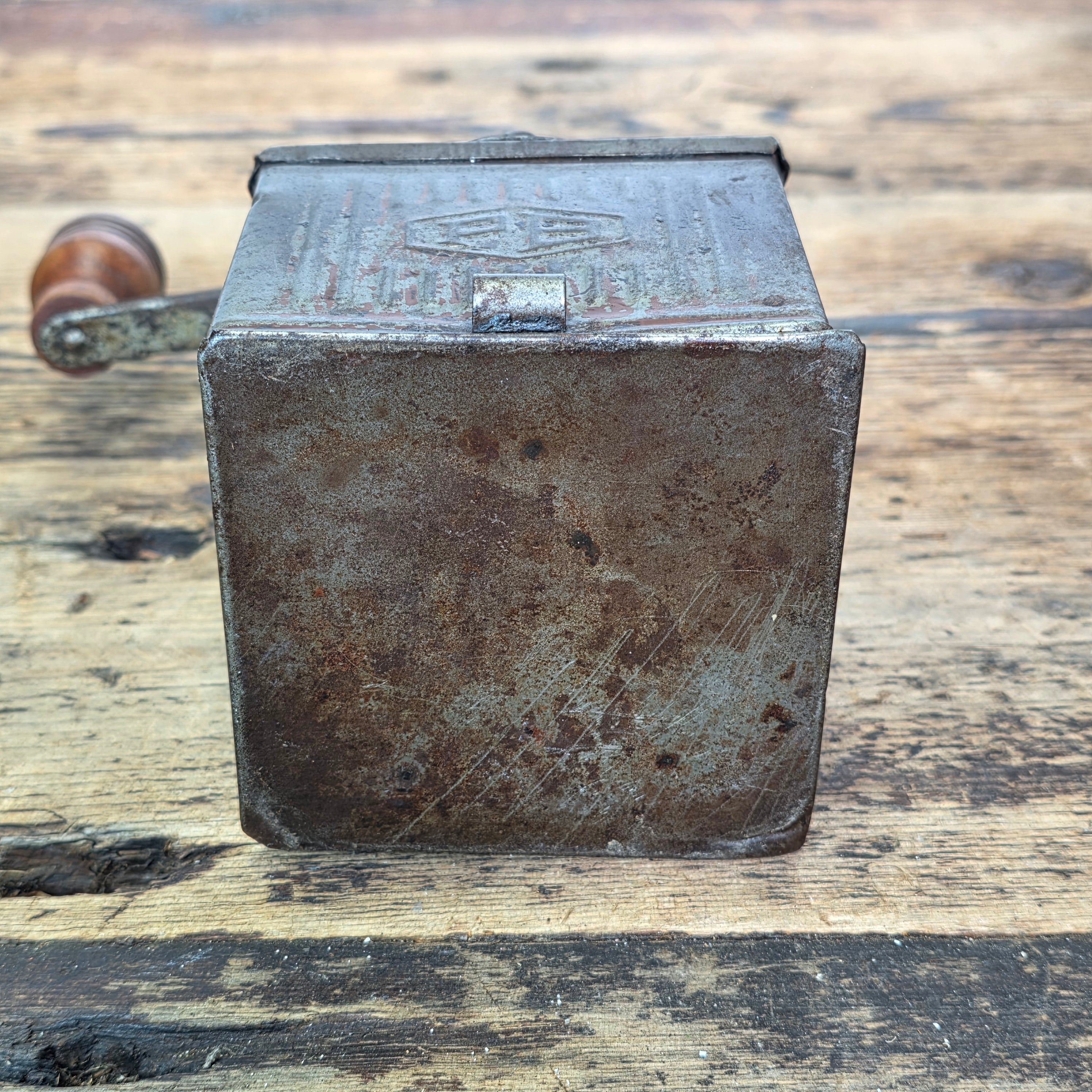 PB Italy Vintage Coffee Grinder Fratelli Bertoldo Metal Dome Top Mill 1950s Rare