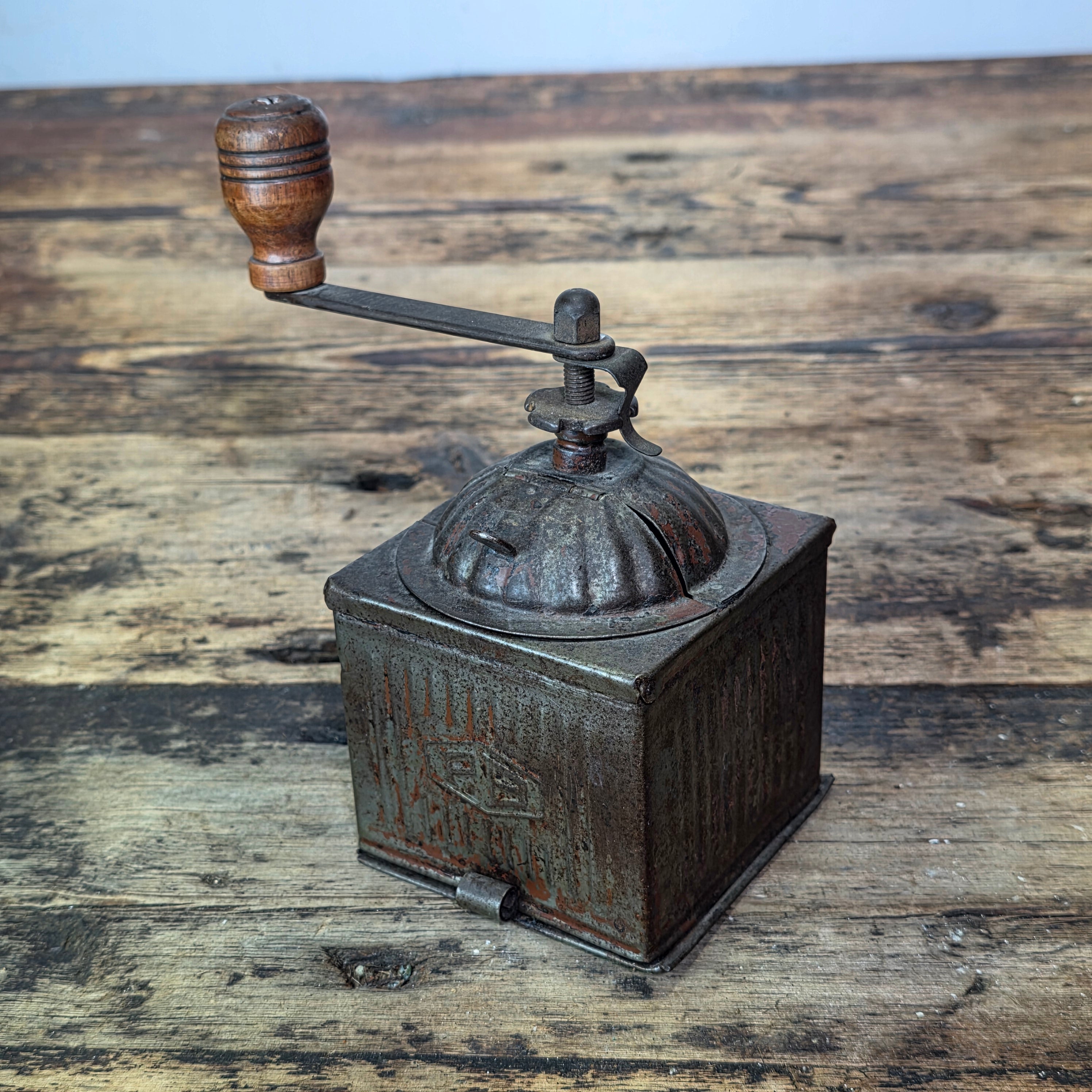 PB Italy Vintage Coffee Grinder Fratelli Bertoldo Metal Dome Top Mill 1950s Rare