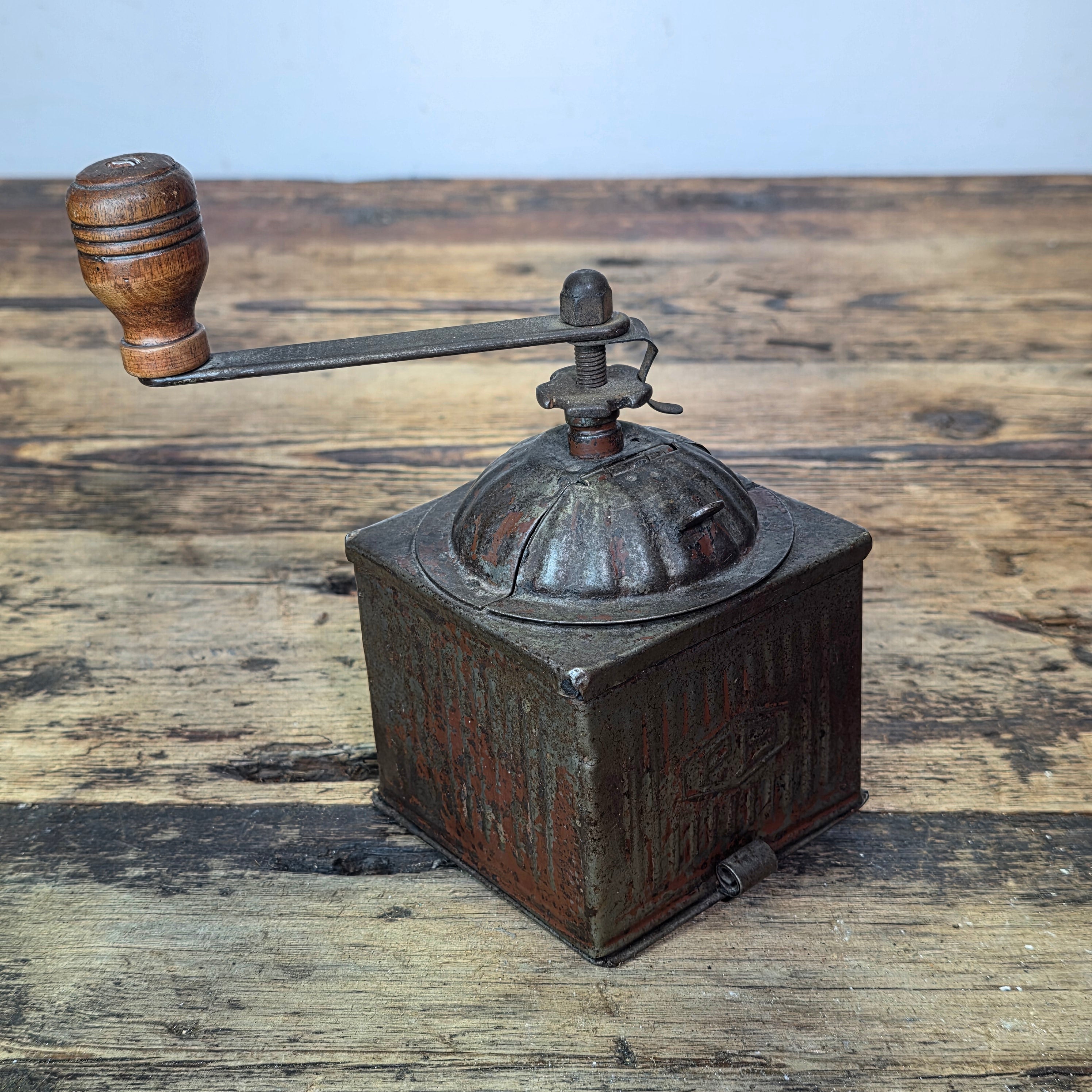 PB Italy Vintage Coffee Grinder Fratelli Bertoldo Metal Dome Top Mill 1950s Rare