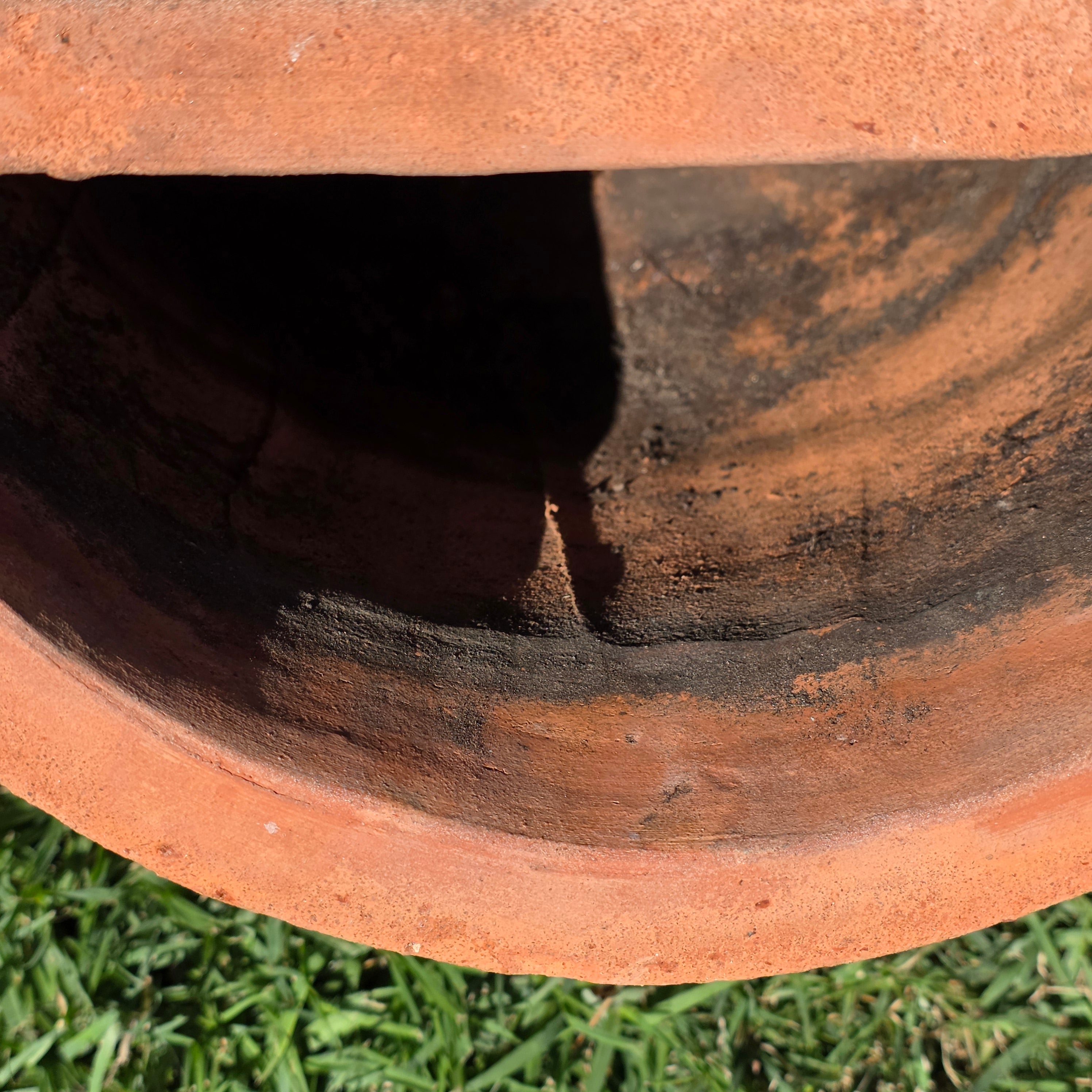 Vintage Terracotta Planter Square Box Pot Handmade Artisan Tooled 12" Heavy 17lb