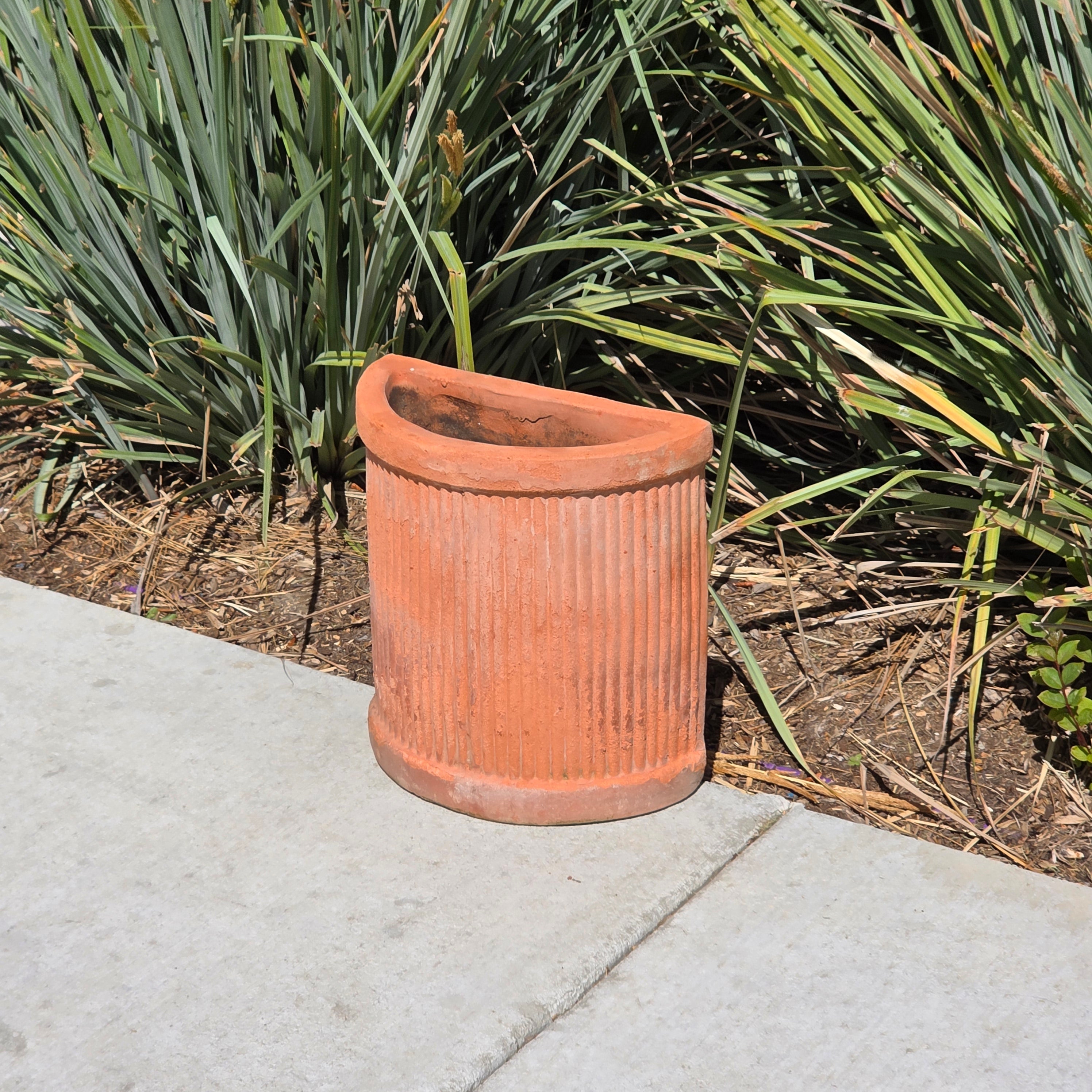 Vintage Terracotta Planter Square Box Pot Handmade Artisan Tooled 12" Heavy 17lb
