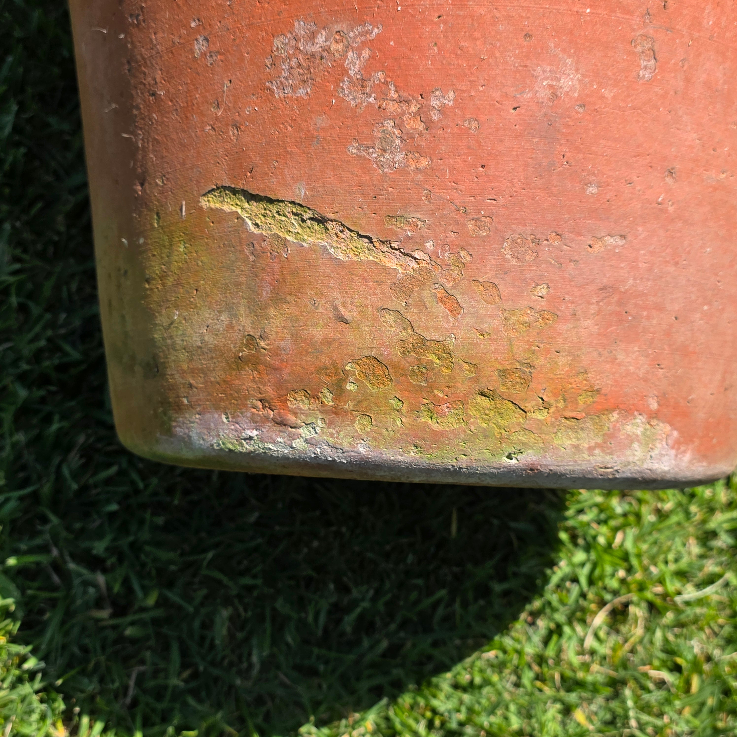 Large Vintage Terracotta Planter Pot Rustic Italian Style Aged Clay Garden 15x14