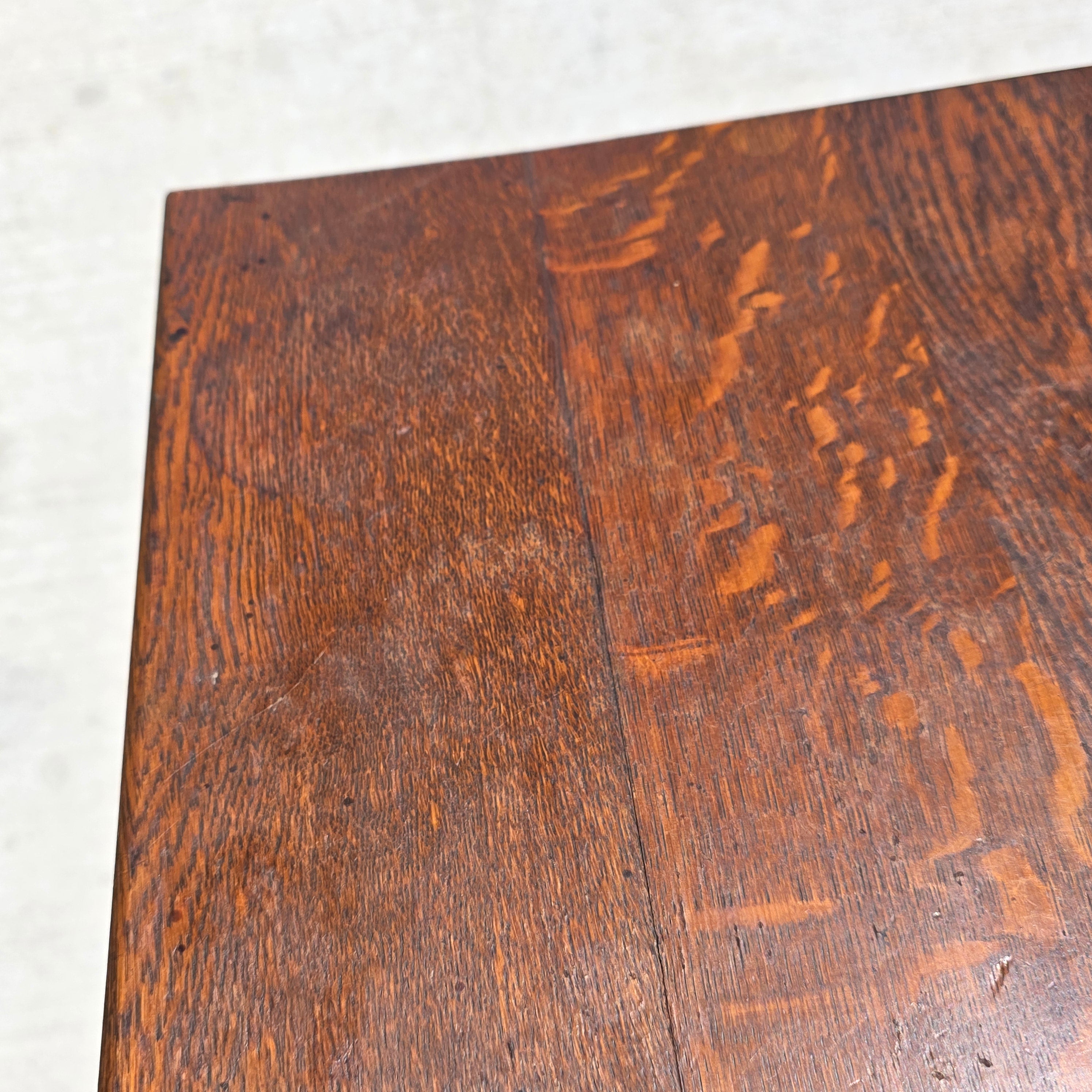 Antique Late Victorian Sewing Box Table 1890s English Tiger Oak Work Box Storage