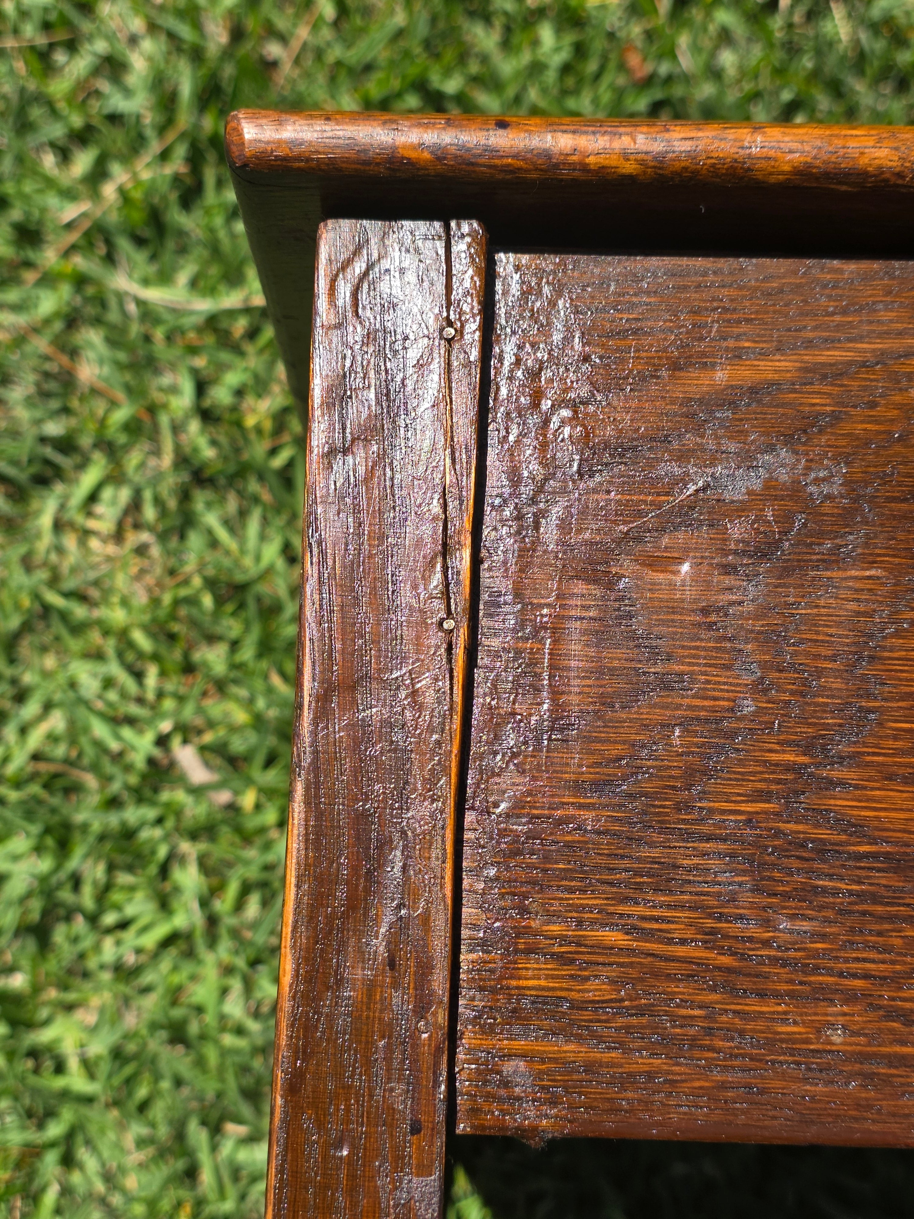 Antique Late Victorian Sewing Box Table 1890s English Tiger Oak Work Box Storage