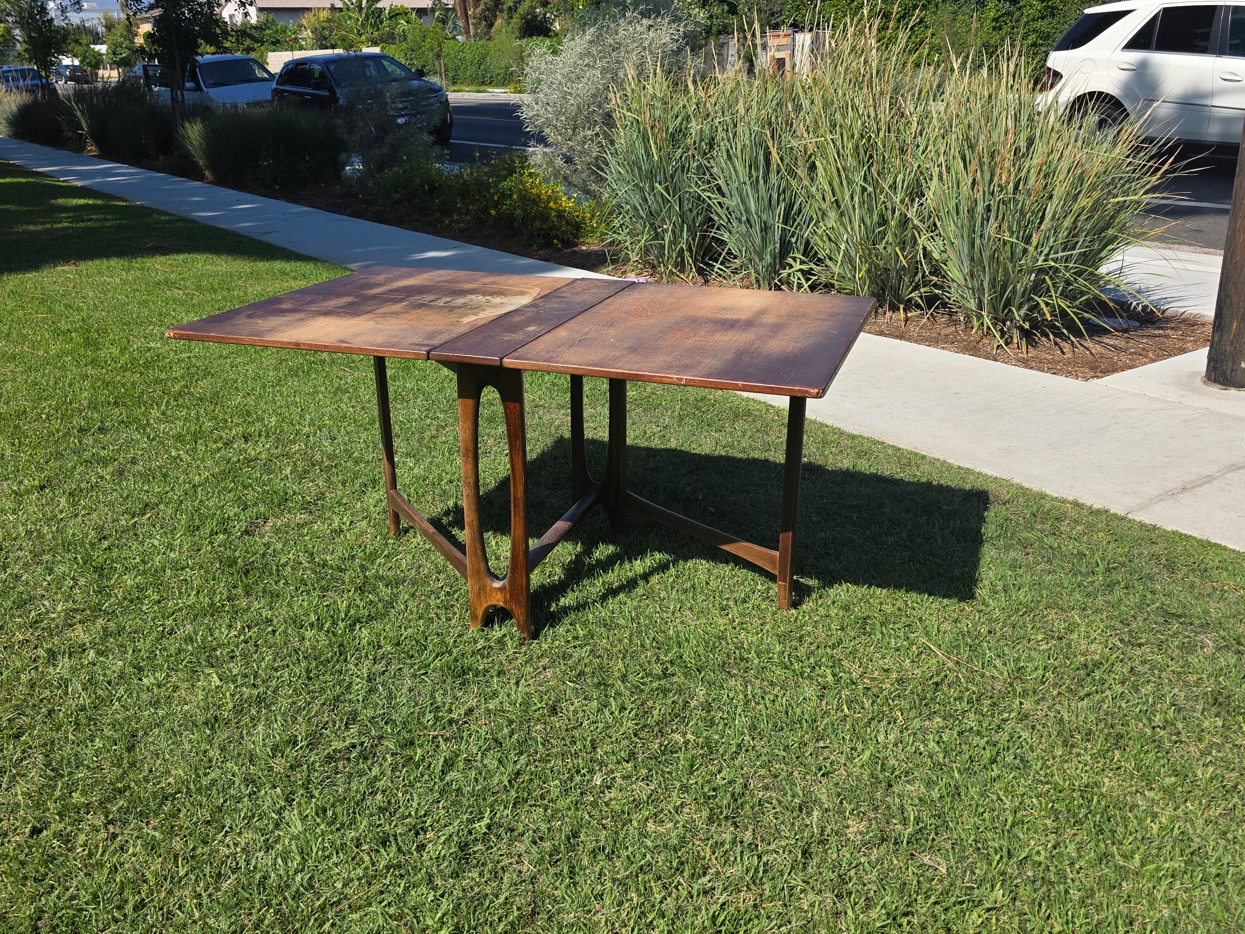 Bendt Winge Kleppe Mobelfabrik Norwegian Modern Drop Leaf Gateleg Dining Table