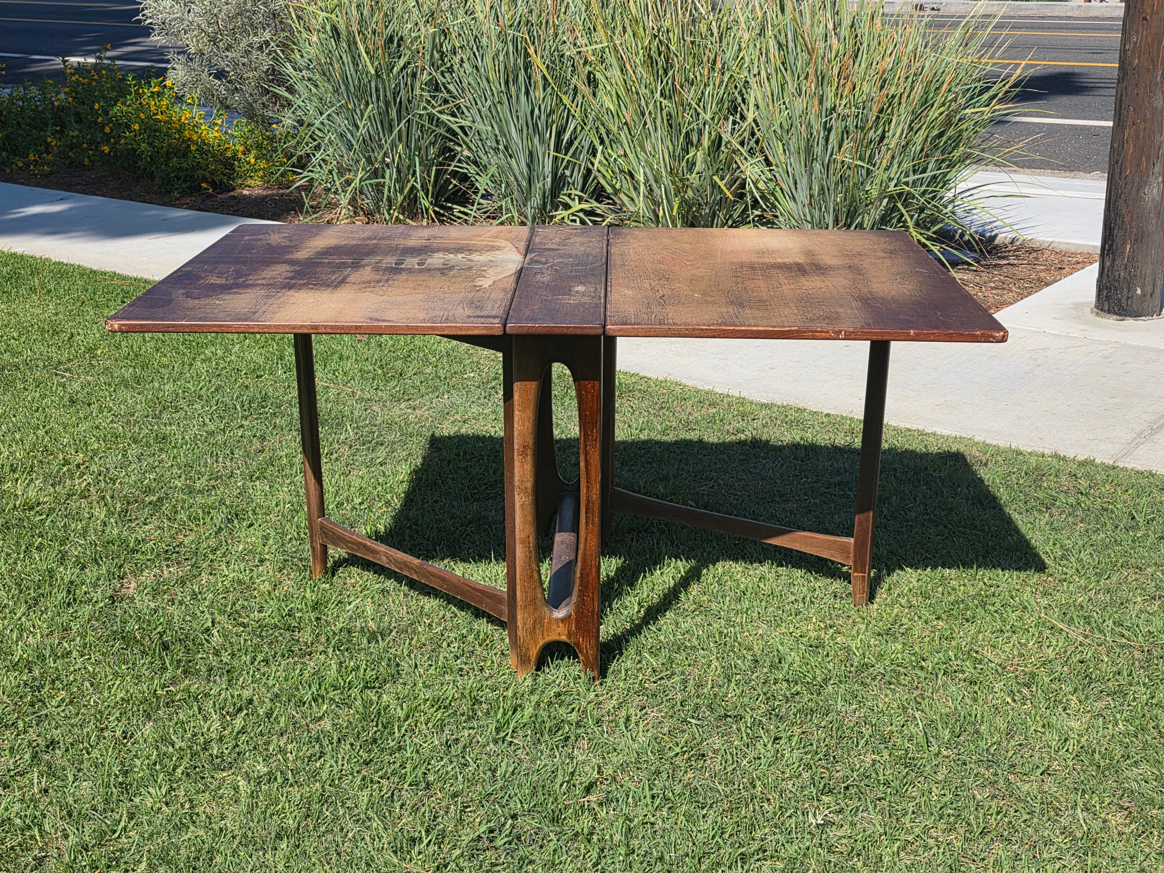 Bendt Winge Kleppe Mobelfabrik Norwegian Modern Drop Leaf Gateleg Dining Table