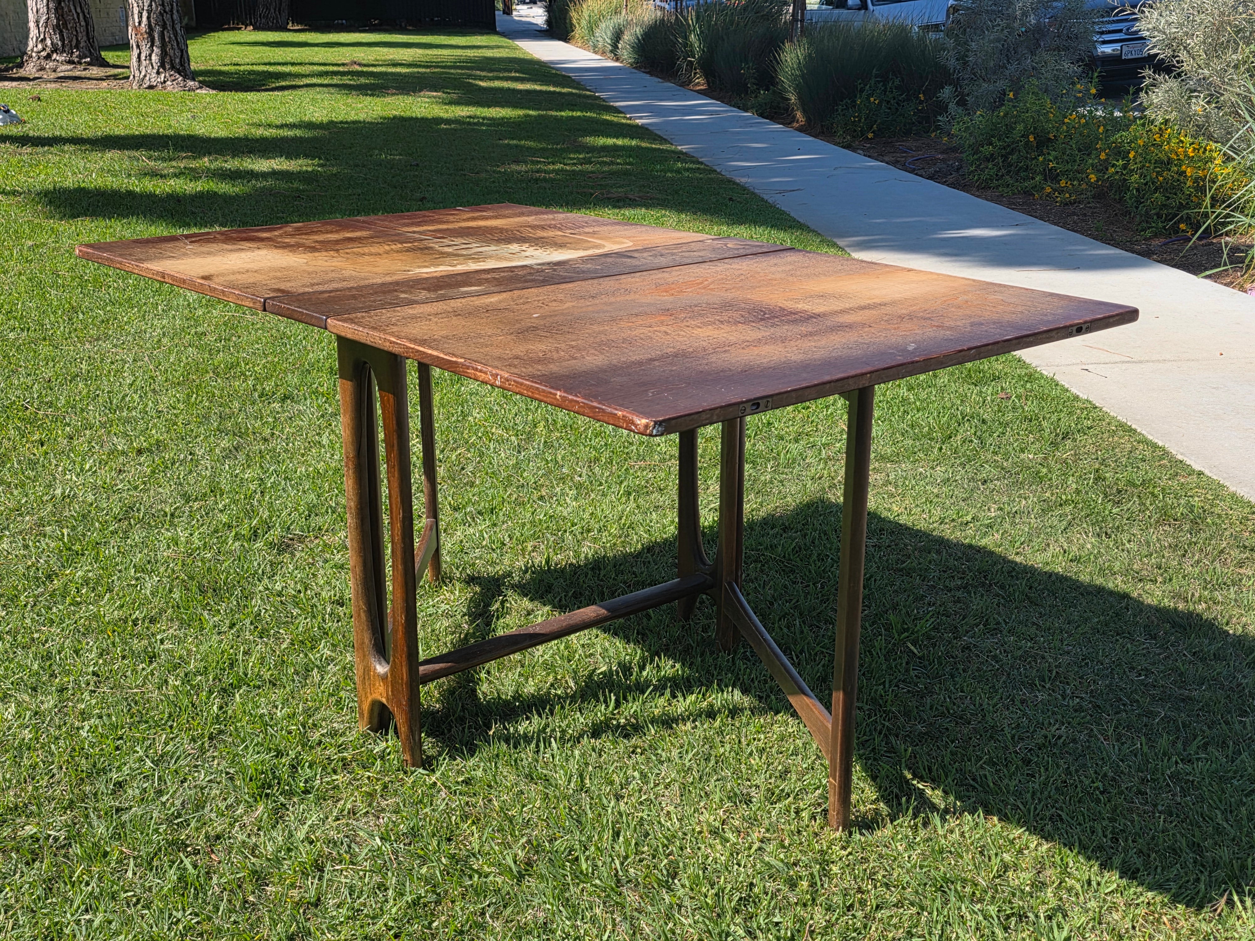 Bendt Winge Kleppe Mobelfabrik Norwegian Modern Drop Leaf Gateleg Dining Table