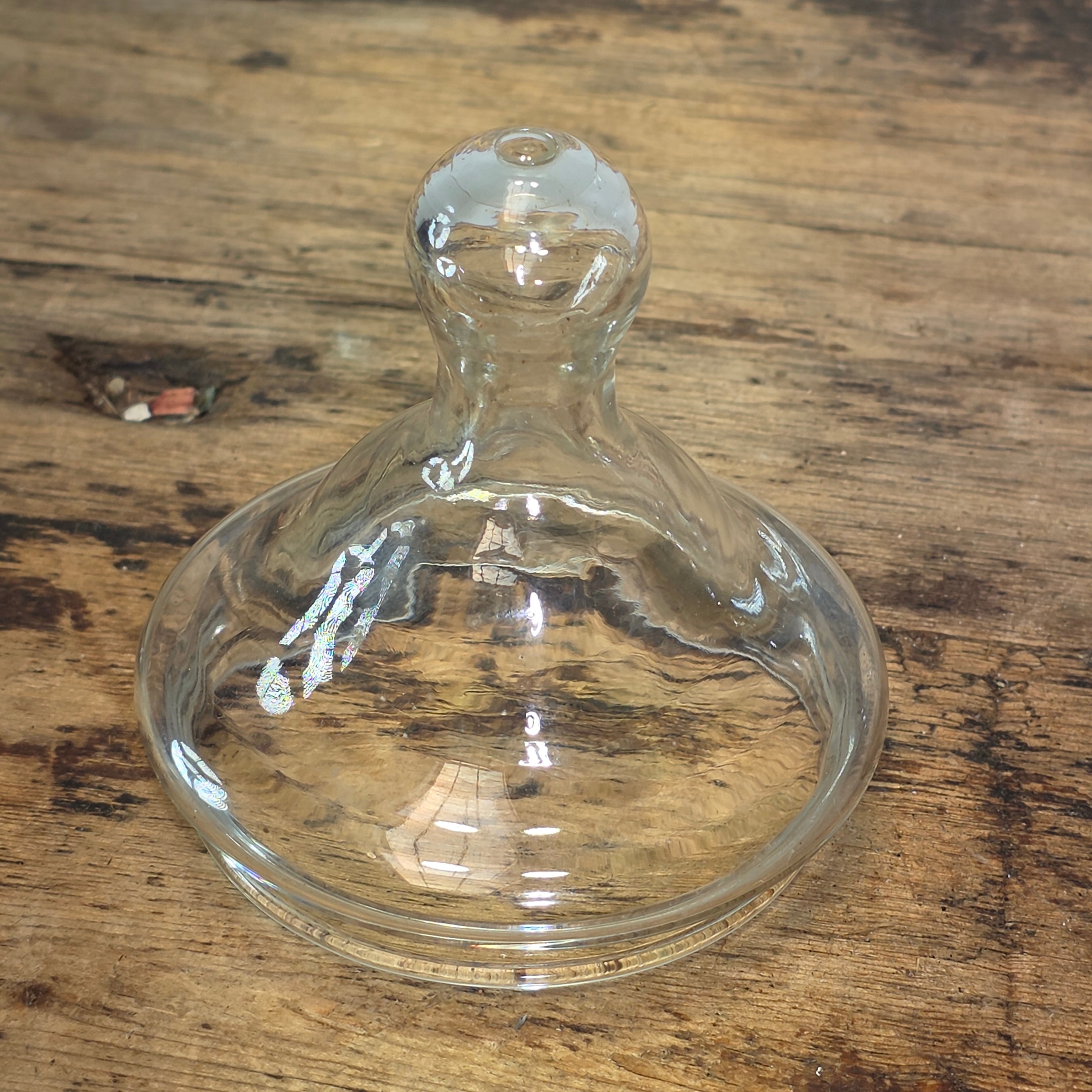 Vintage Tru Scent Glass Floral Bowl Jar Potpourri Candy Dish Apothecary Lid 5"