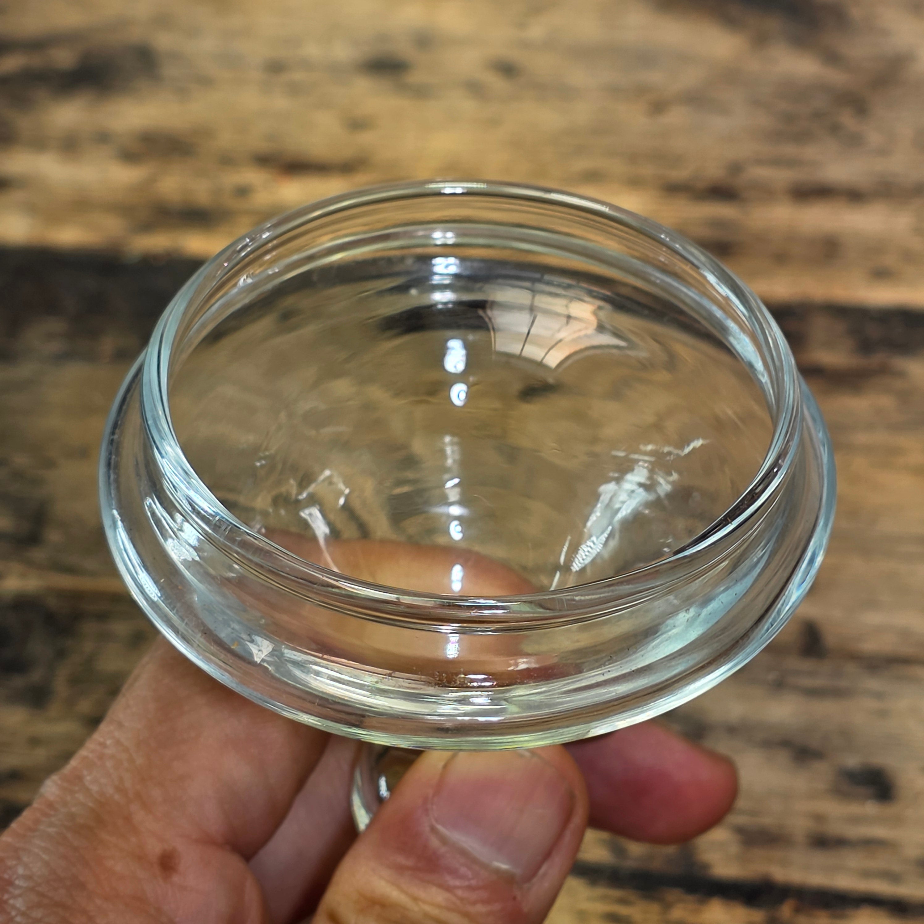 Vintage Tru Scent Glass Floral Bowl Jar Potpourri Candy Dish Apothecary Lid 5"
