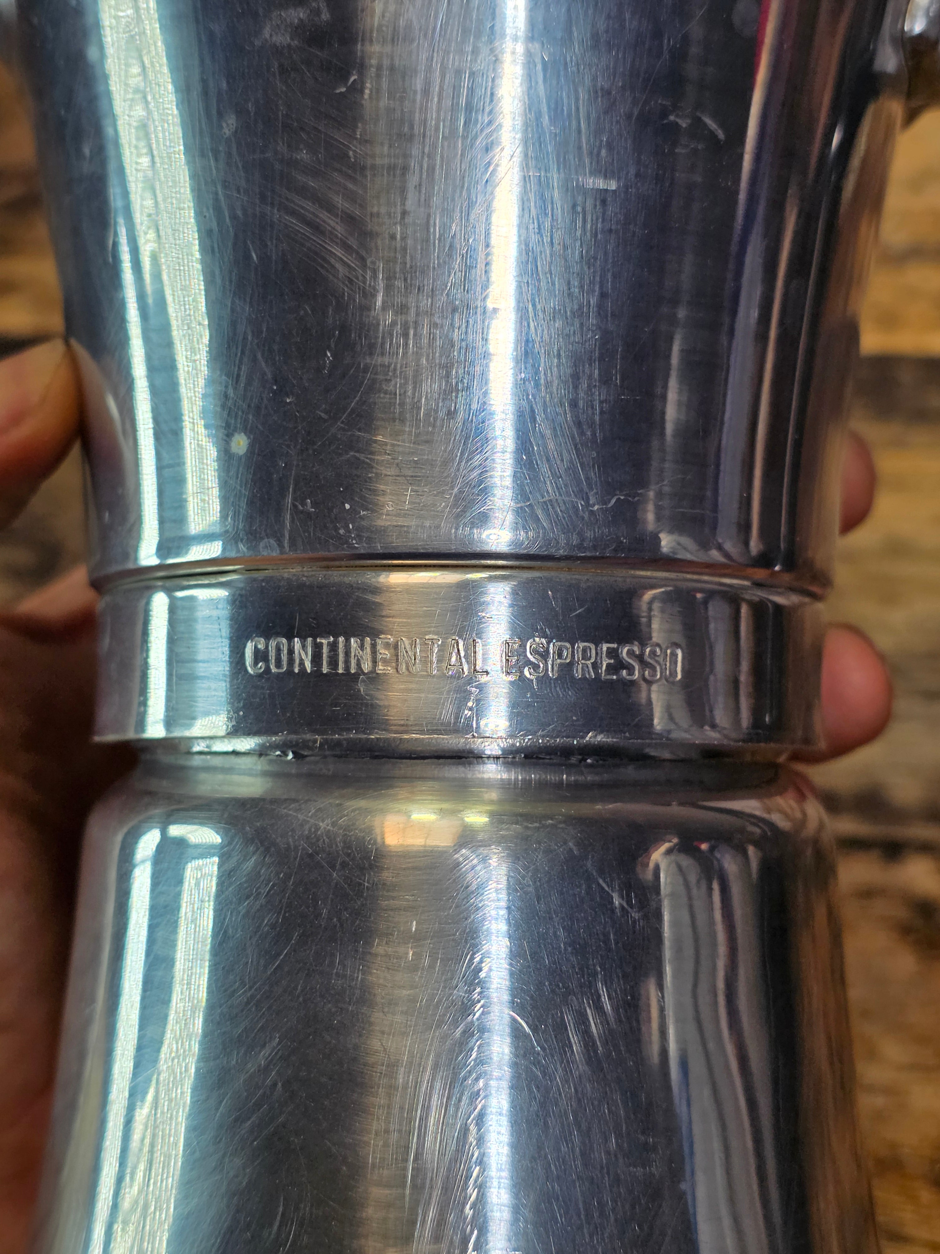 Vintage Continental Espresso Maker 6 Cup B&B Italy Aluminum Glass Moka Pot MCM