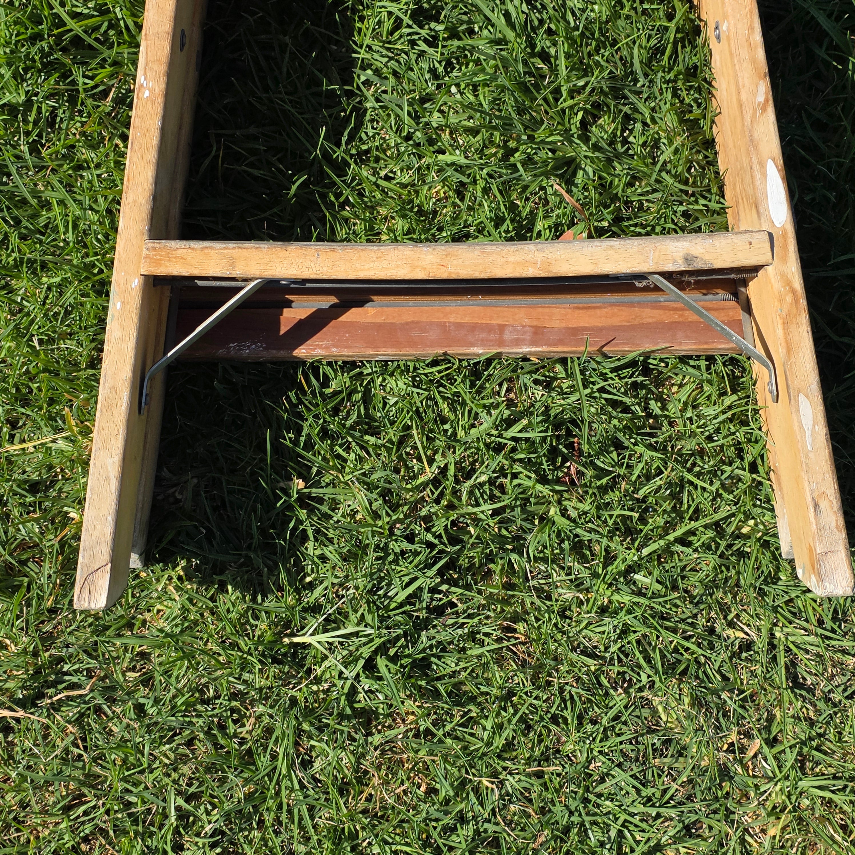 Vintage Keller Wooden Step Stool Ladder 2 Step Rustic Plant Stand Americana