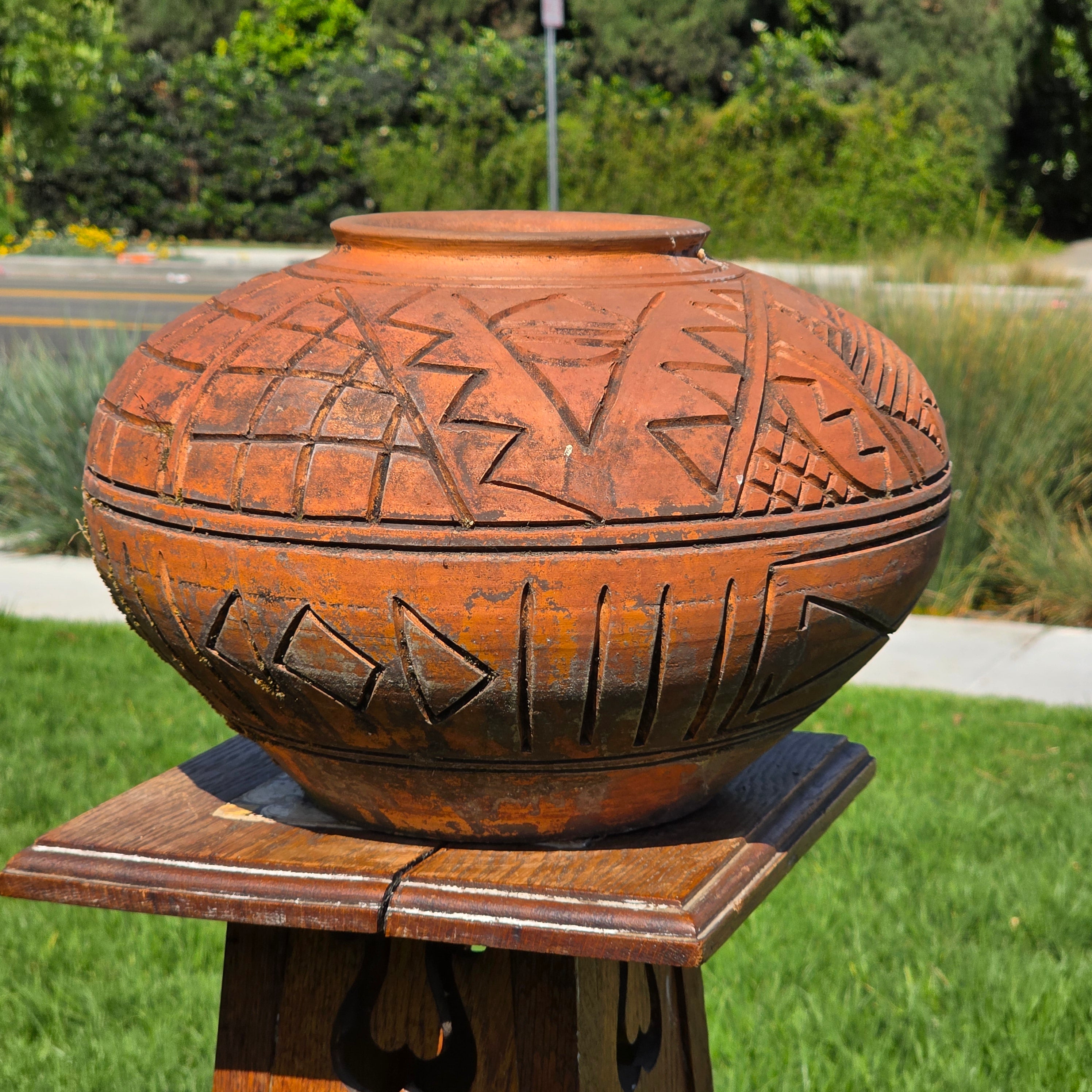 Vintage Terracotta Olla Pot Southwestern Native Pueblo Style Garden Planter 13"