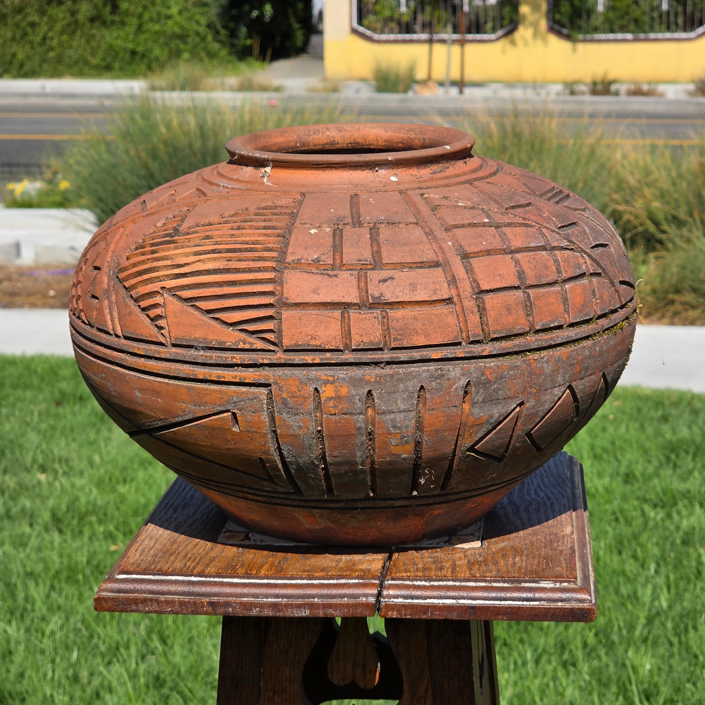 Vintage Terracotta Olla Pot Southwestern Native Pueblo Style Garden Planter 13"
