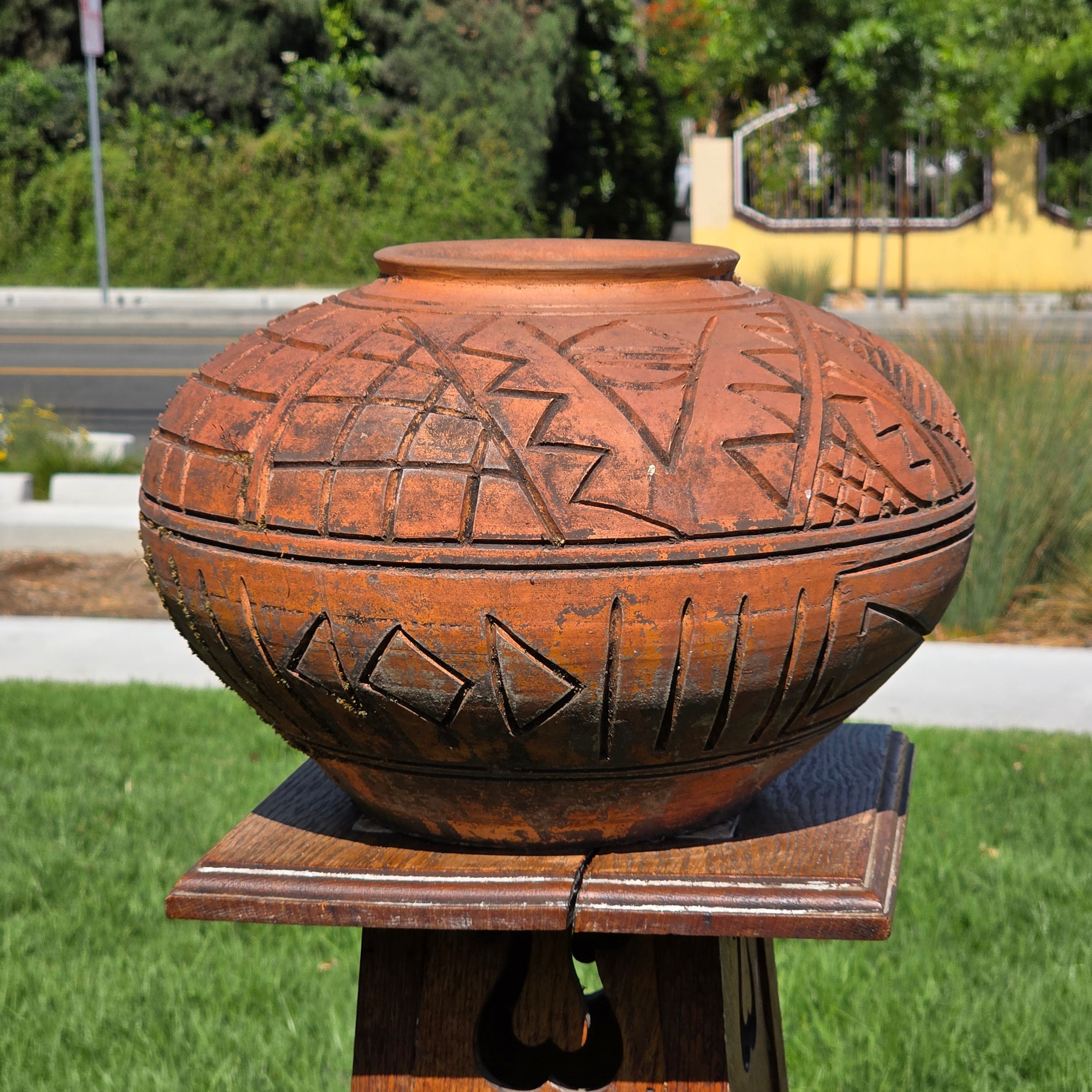Vintage Terracotta Olla Pot Southwestern Native Pueblo Style Garden Planter 13"