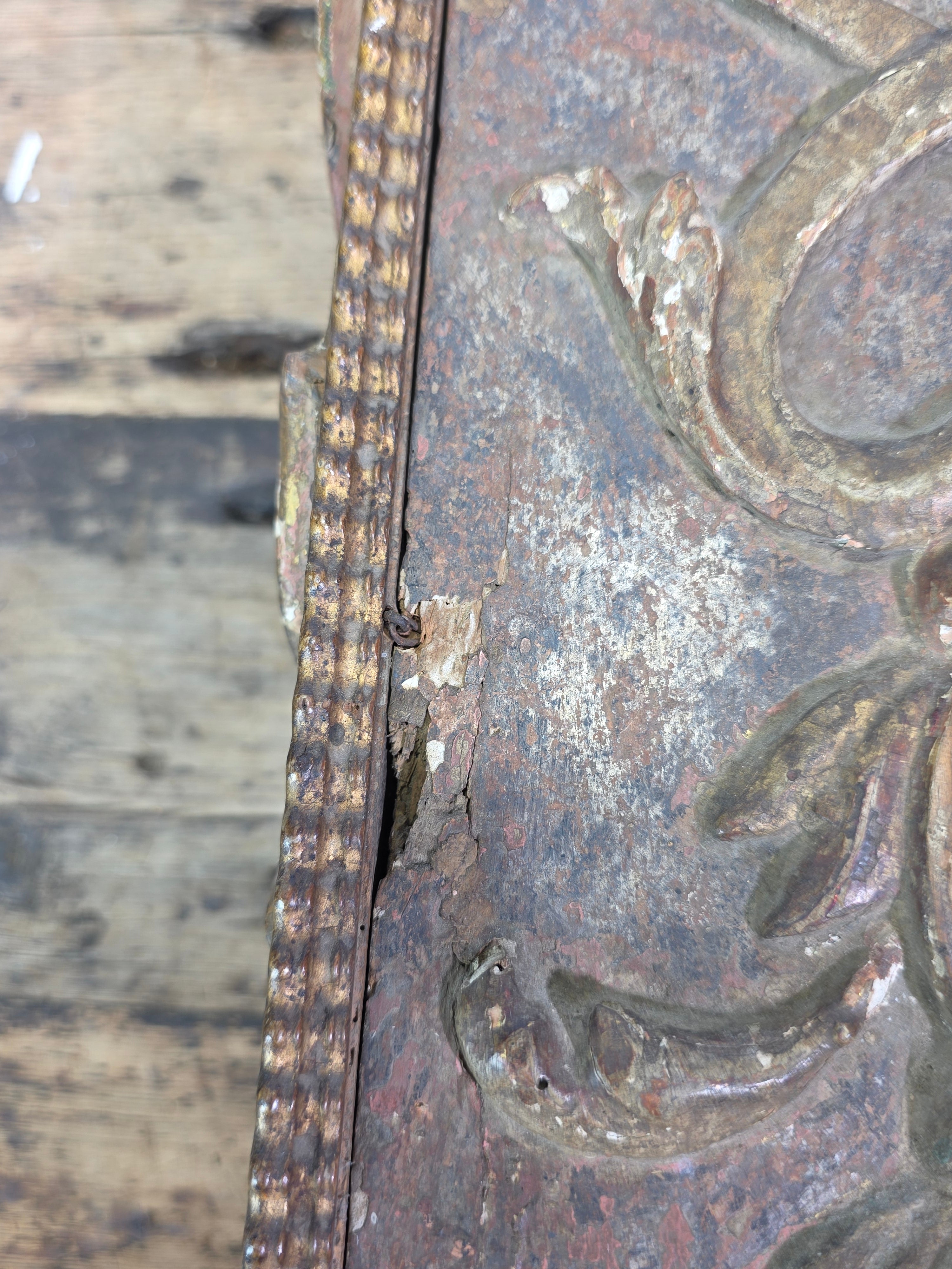 Tabernacle Church Cabinet 1700s Italian Spanish Baroque Carved Wood Wall Gilt