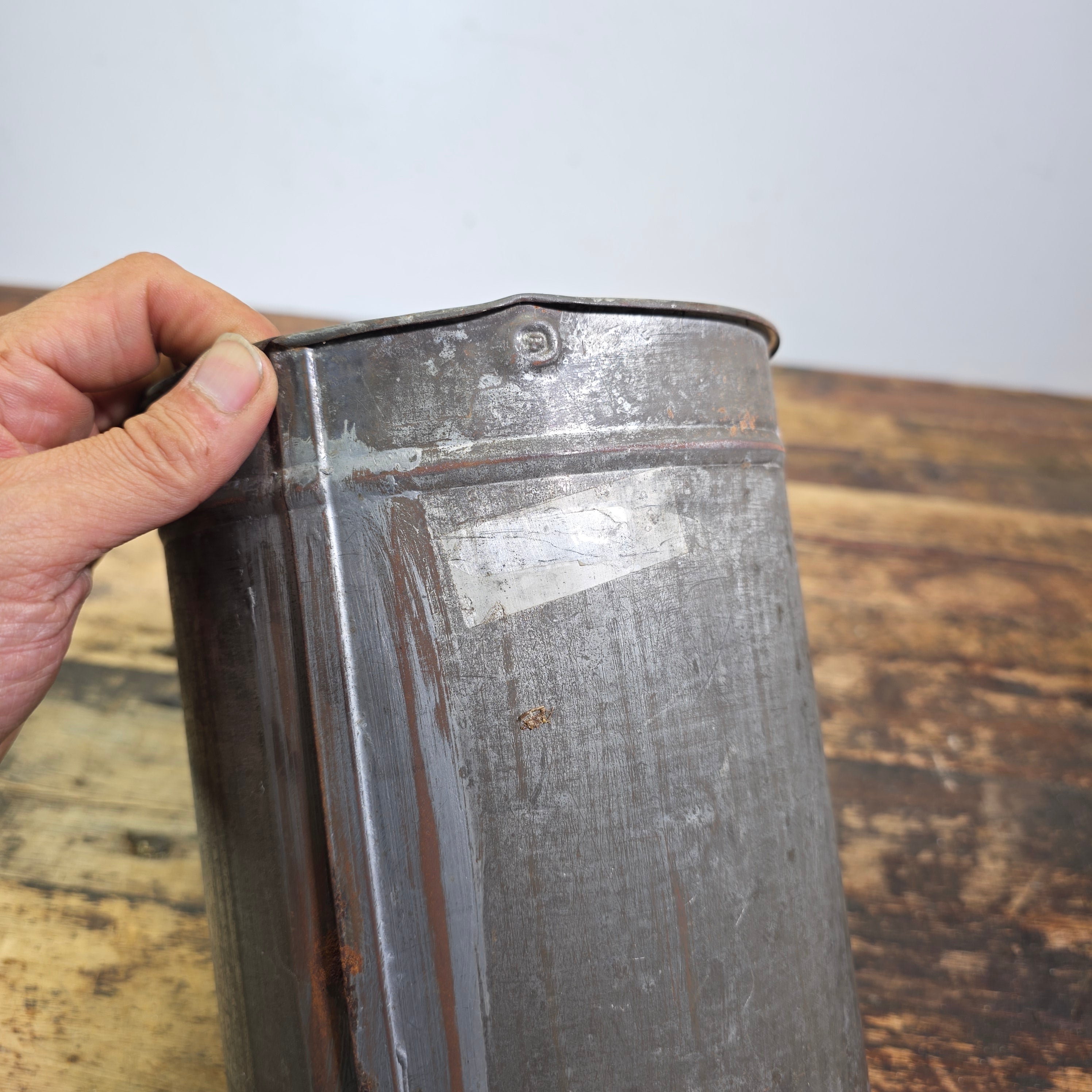 Antique Hand Crank Butter Churn Tin Metal Glass Washer Ice Cream Maker Primitive