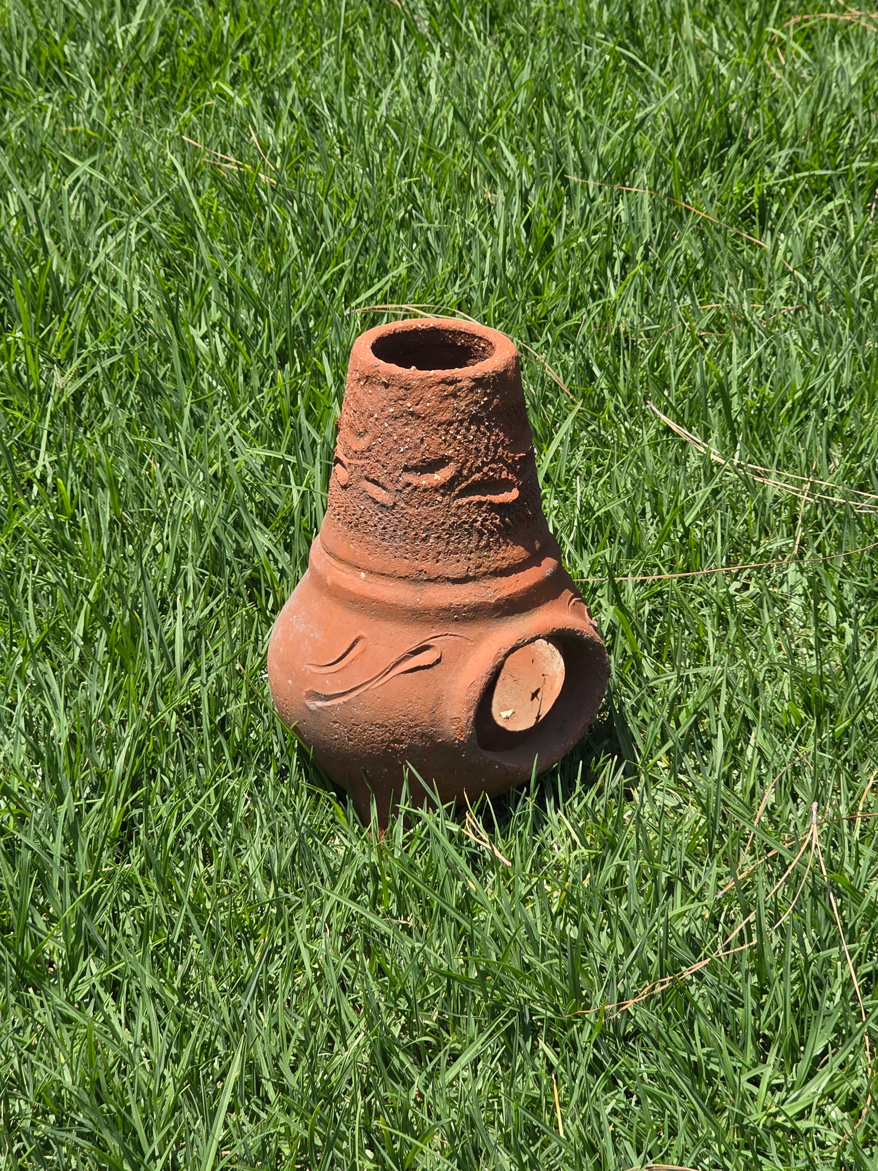 Vintage Mini Chiminea Terracotta Planter Candle Holder Clay Pottery Rustic 12"