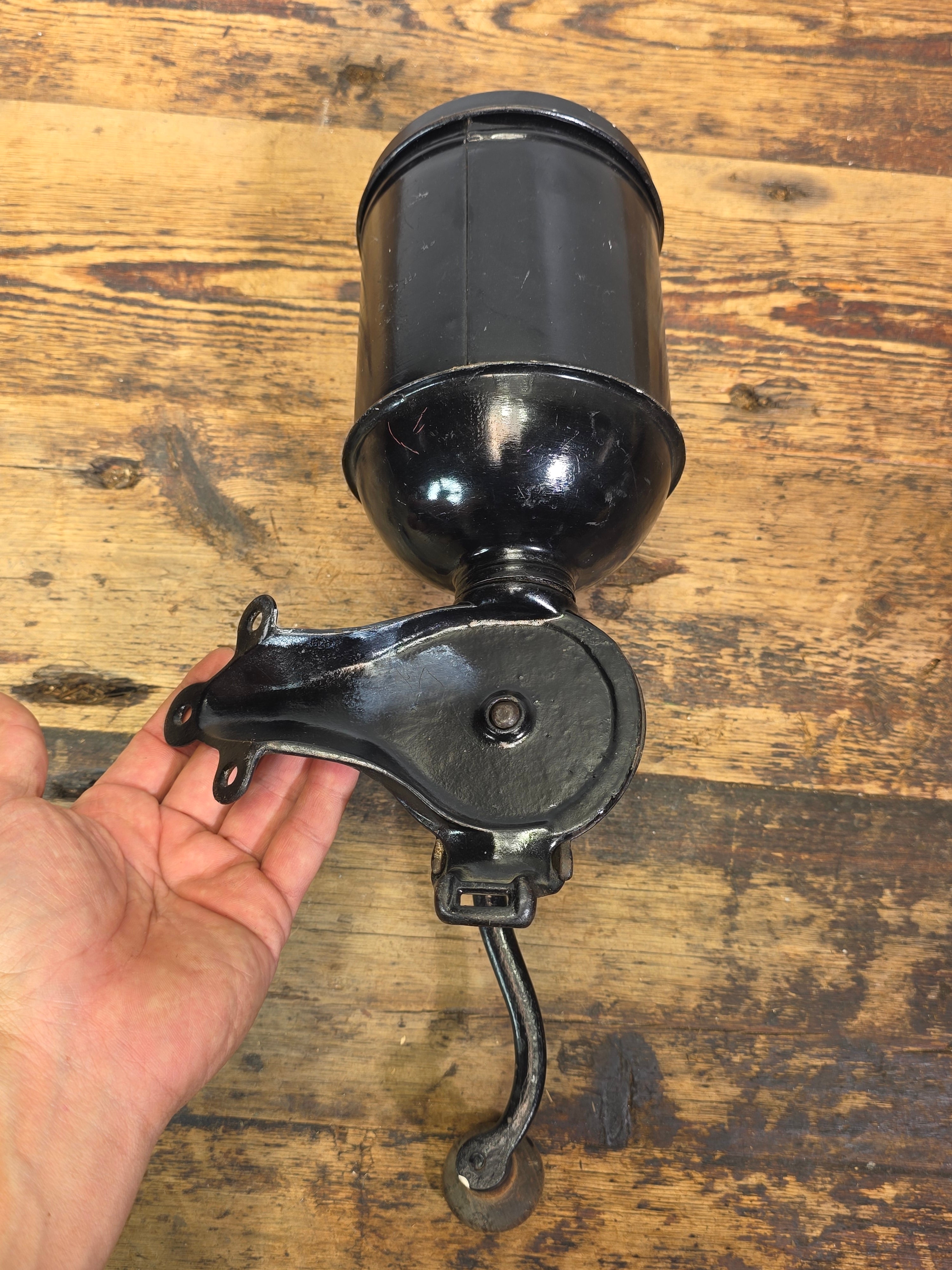 Antique Regal No 44 Cast Iron Wall Mount Coffee Grinder Mill Repainted 1900s