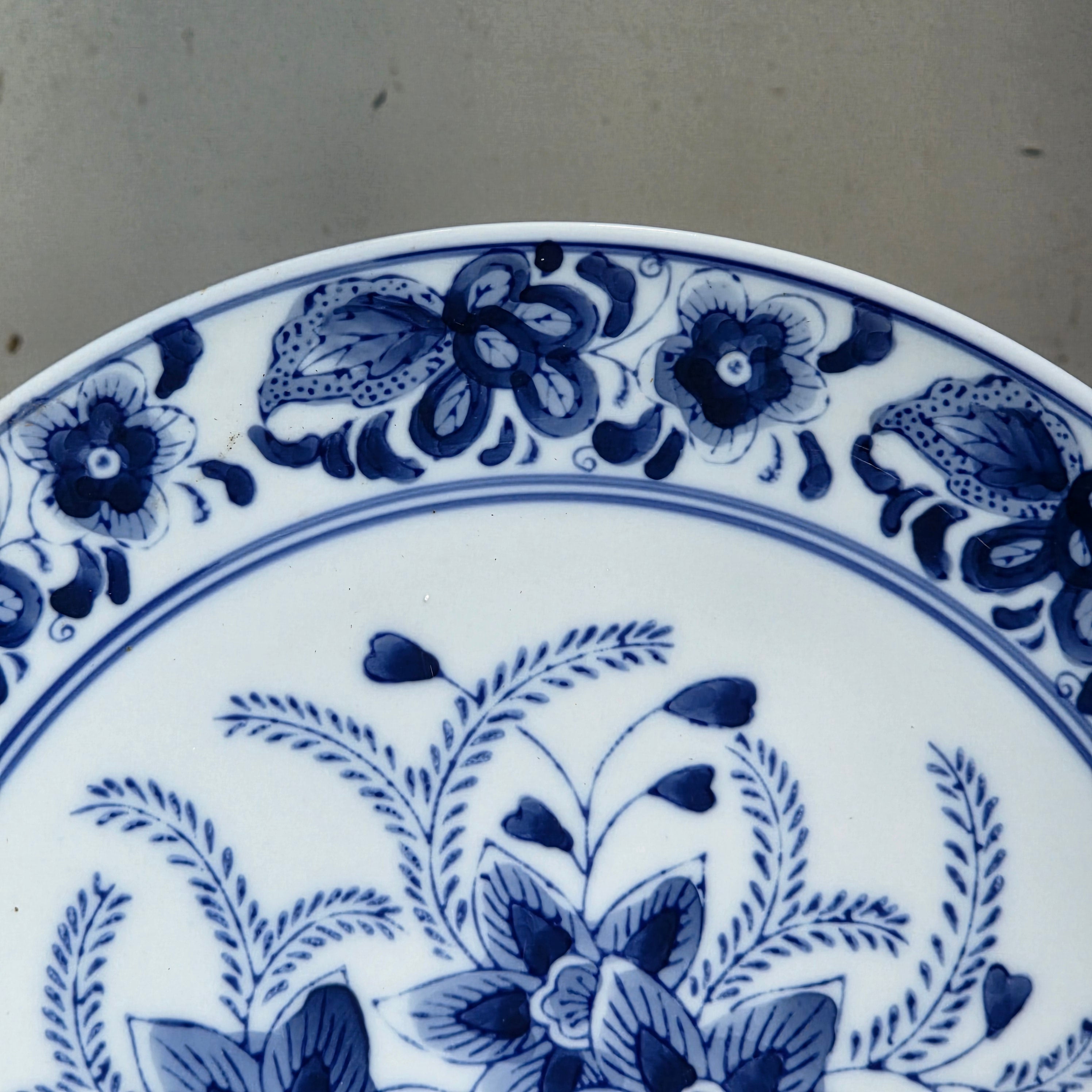 Kafuh Japan Blue White Porcelain Dinner Plates Set 6 Assorted Pattern 10"