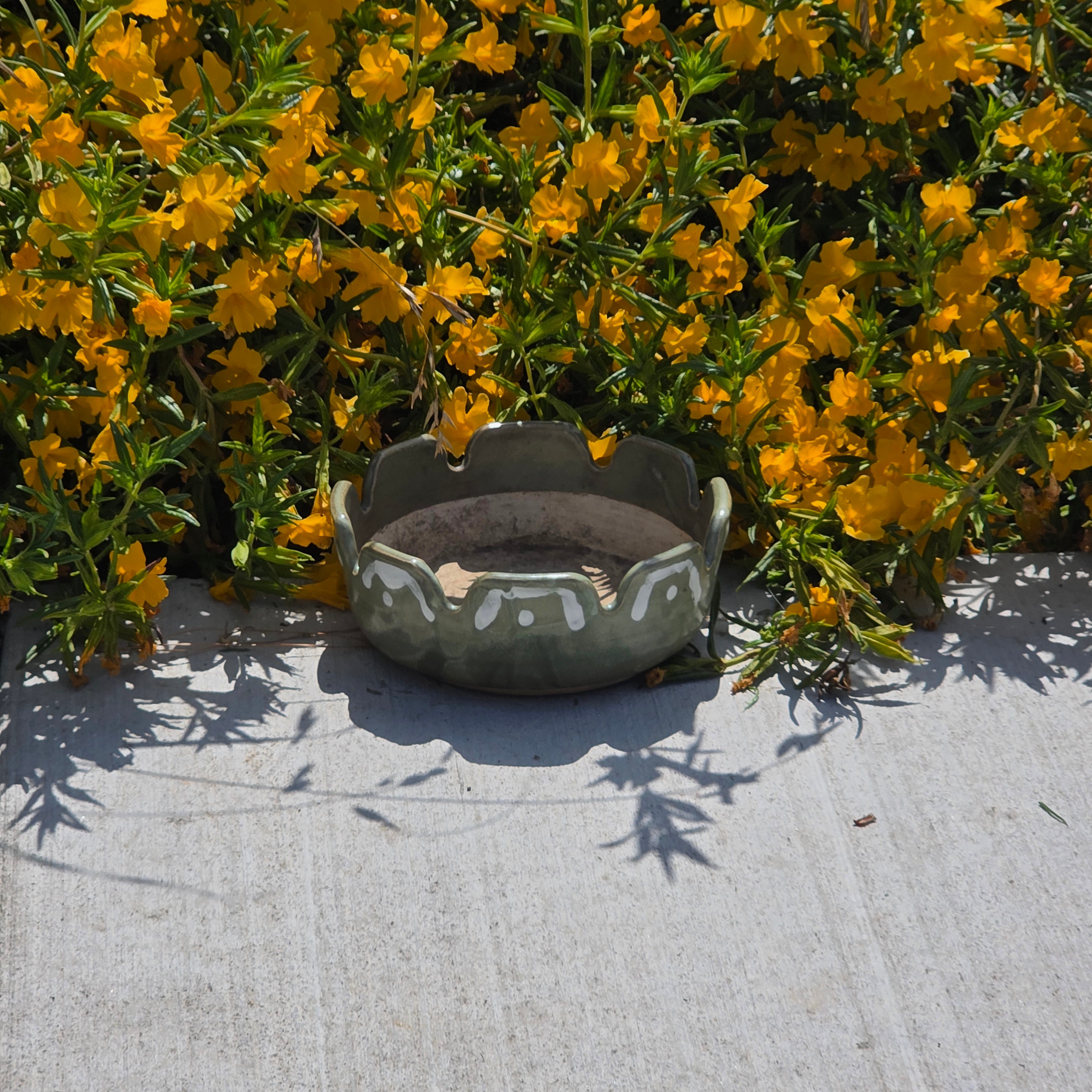 Vintage BONHAM 2318 Pottery Bowl Planter Mid Century Brown Studio Art Pottery