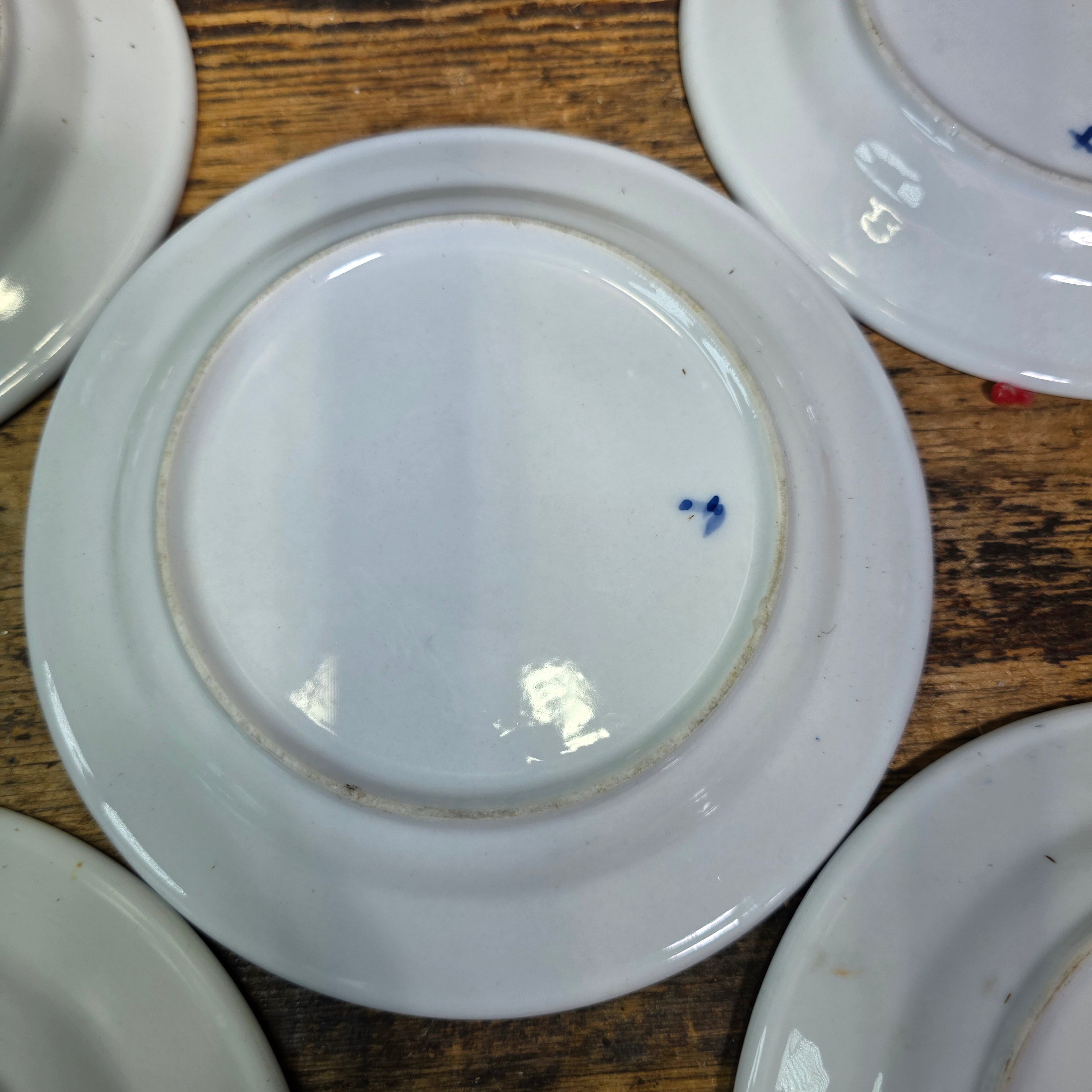 Vintage Kafuh Centrum China Blue White Shonzui Floral Plates 7" Set of 5 Salad