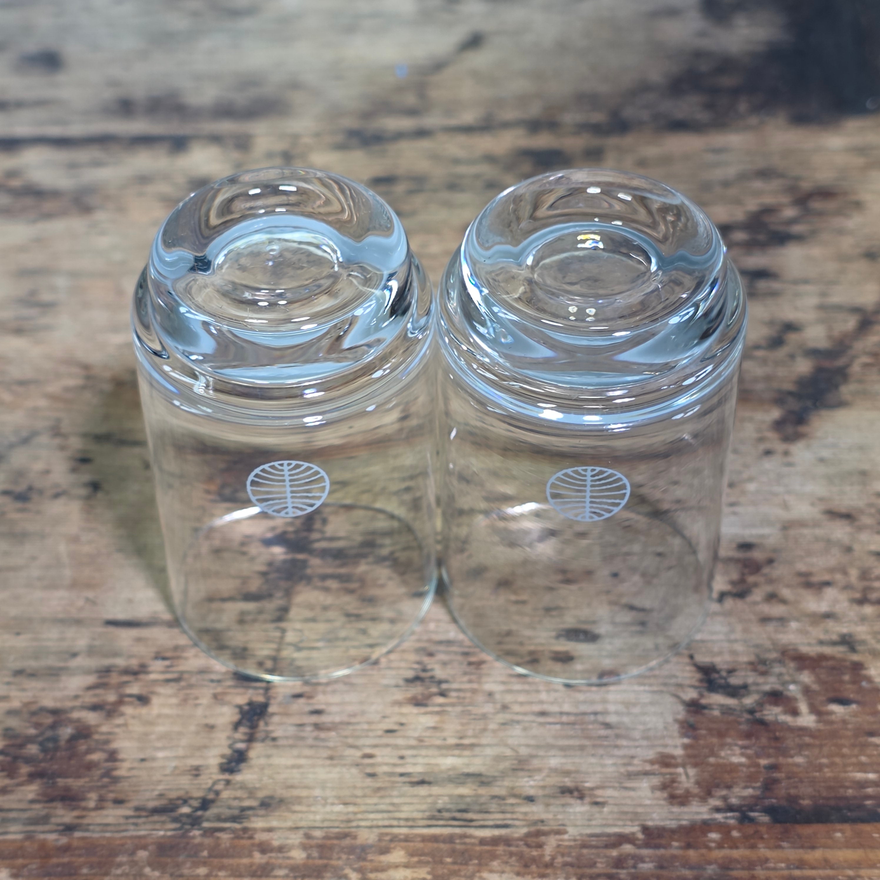 Vintage Pan Am Airlines First Class Shot Glasses Set of 2 Clear Glass 1oz