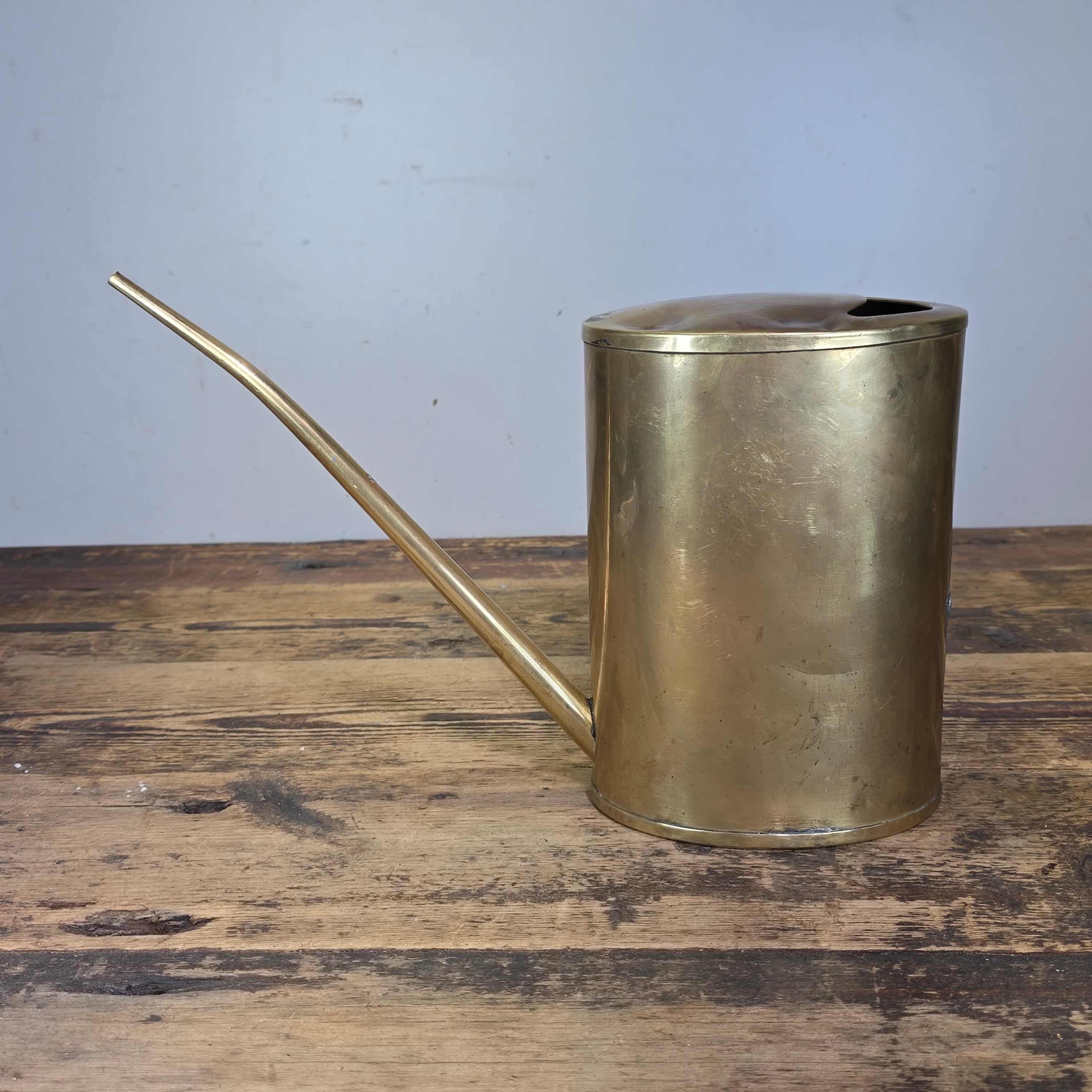 Vintage Brass Oiler Long Spout Indoor Watering Can Steampunk Planter No Handle