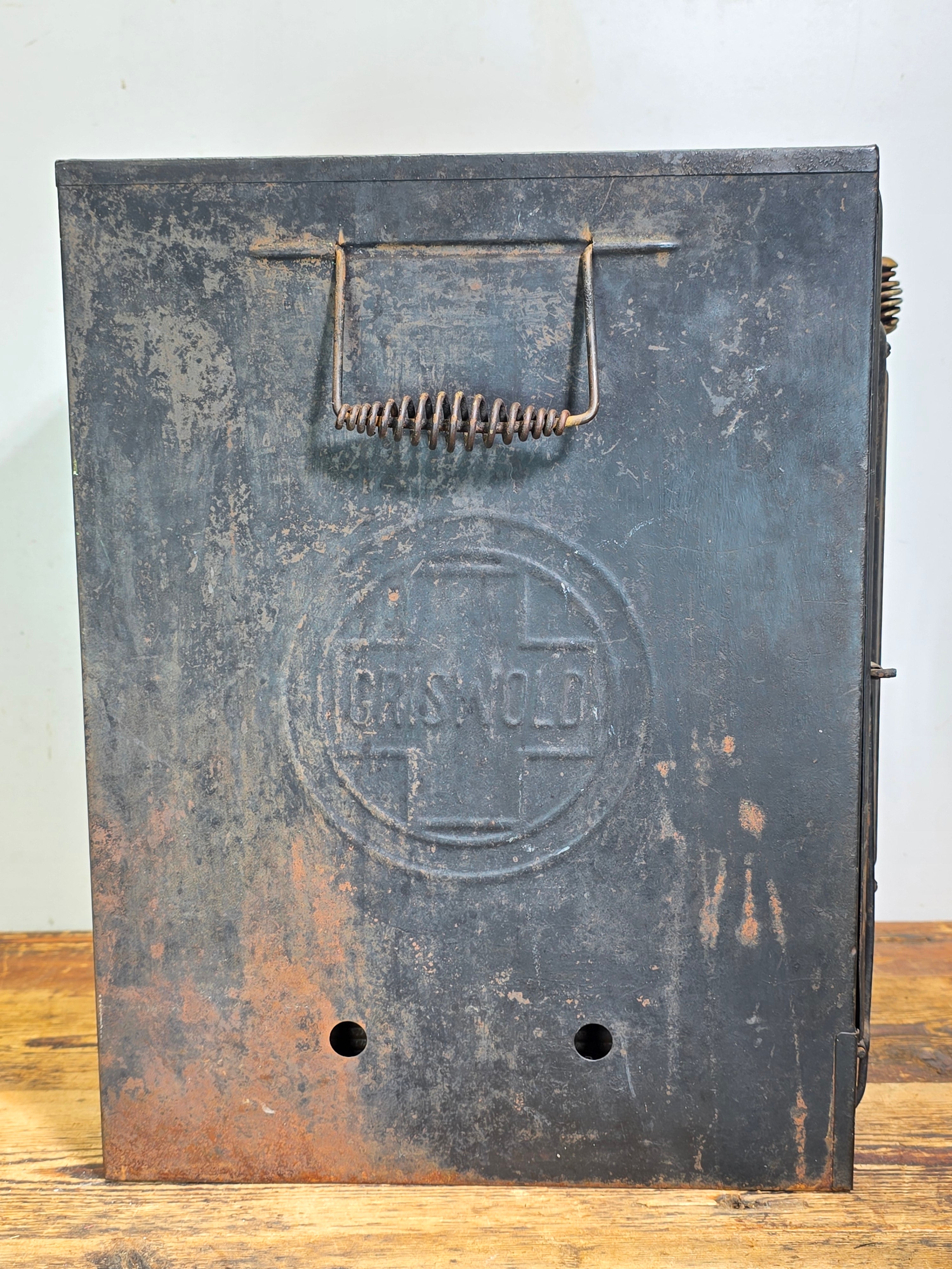 Antique Griswold BOLO 125 Oven AB Stove Co Battle Creek Cast Iron Door Vintage