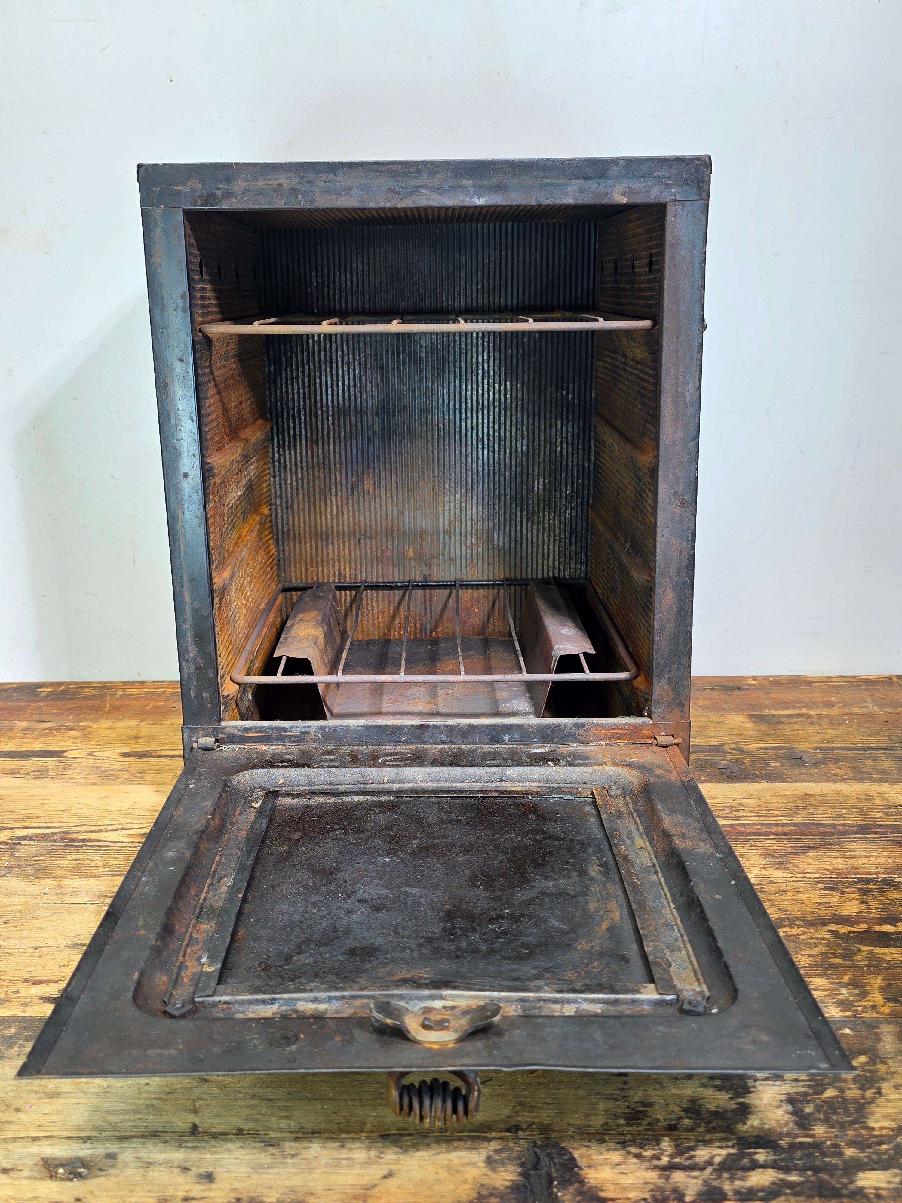 Antique Griswold BOLO 125 Oven AB Stove Co Battle Creek Cast Iron Door Vintage